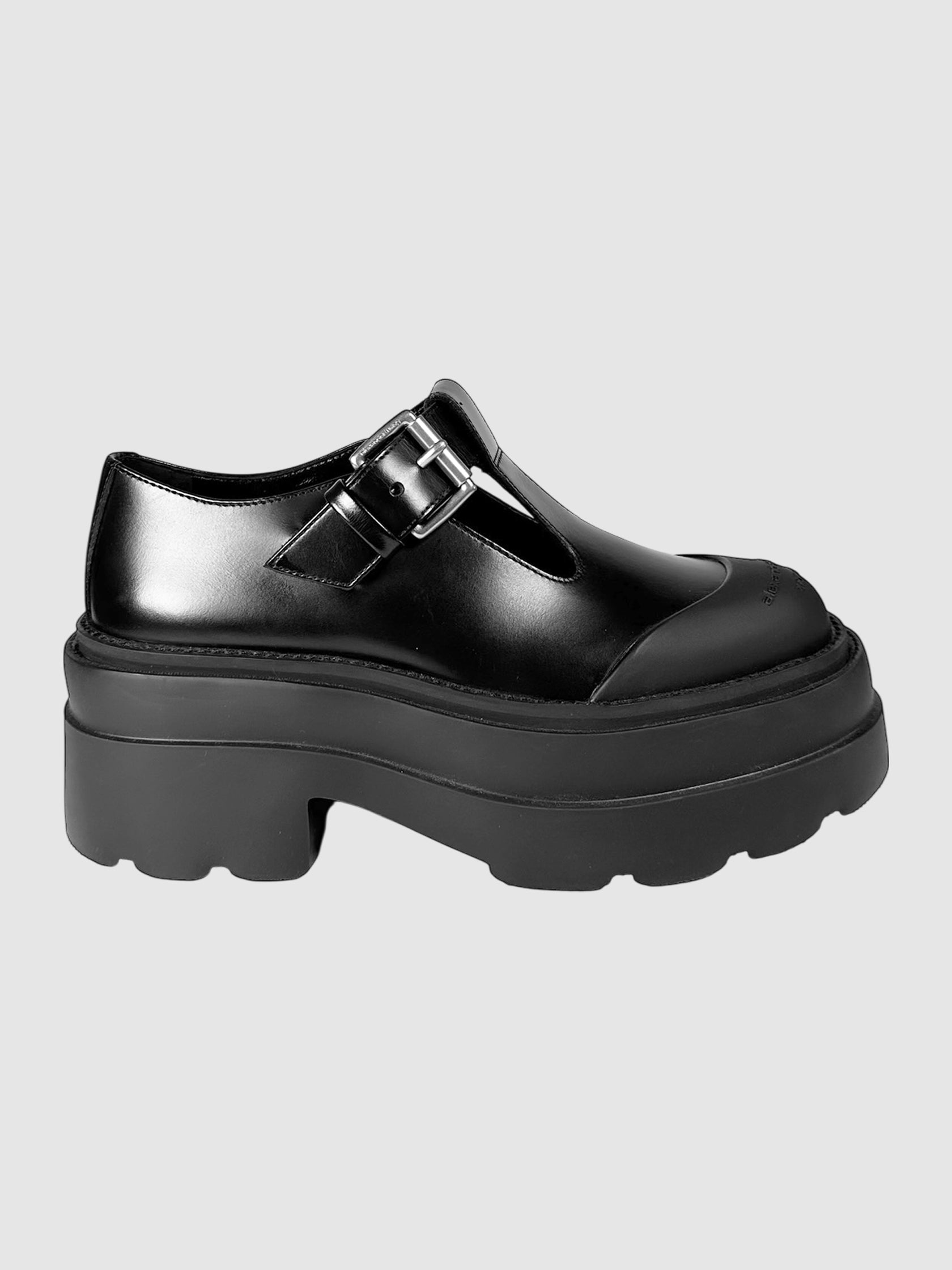 Alexander Wang Black Leather Tova Platform Mary Jane Shoes - Size IT 38 Luxury Designer Resale Consignment Toronto Secondhand Canada