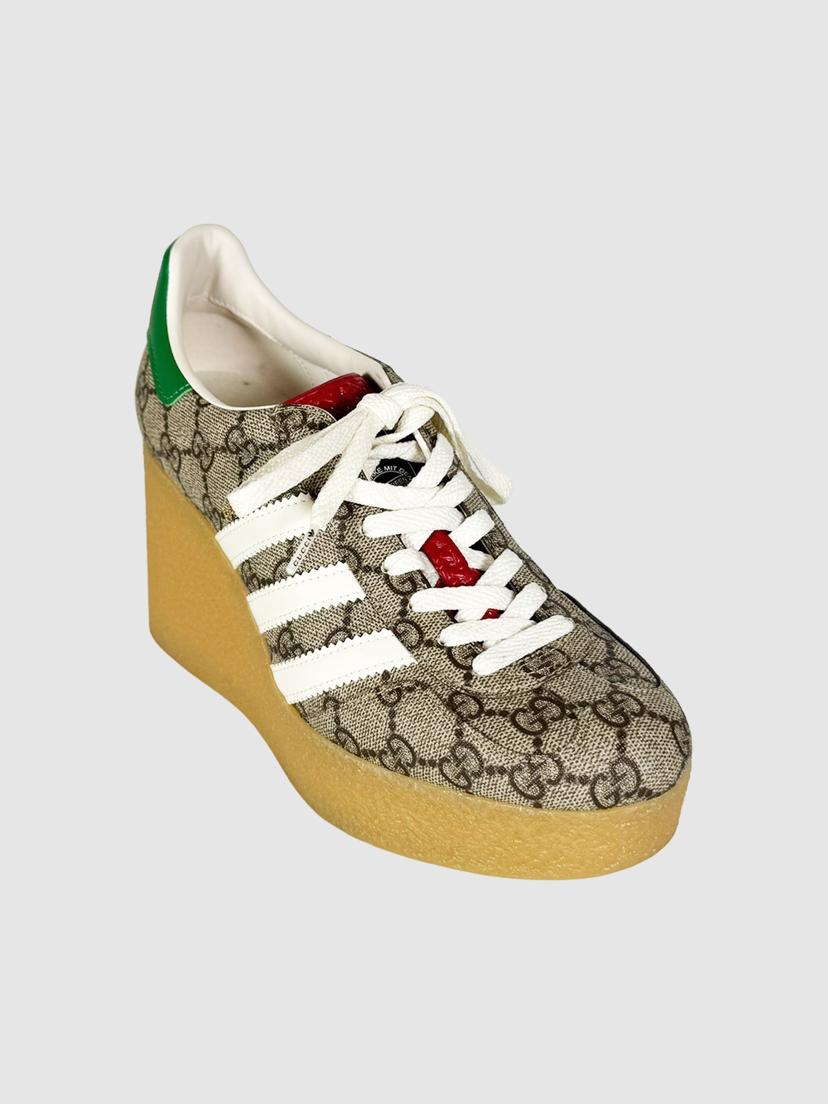 Gucci x Adidas Gazelle GG Wedge Sneakers Size 38