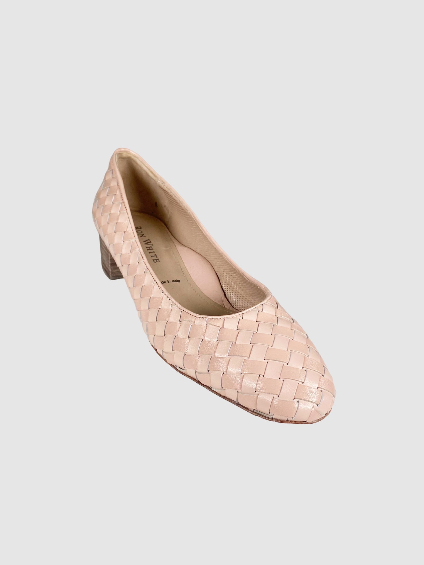 Ron White Weaved Leather Heels - Size 39.5