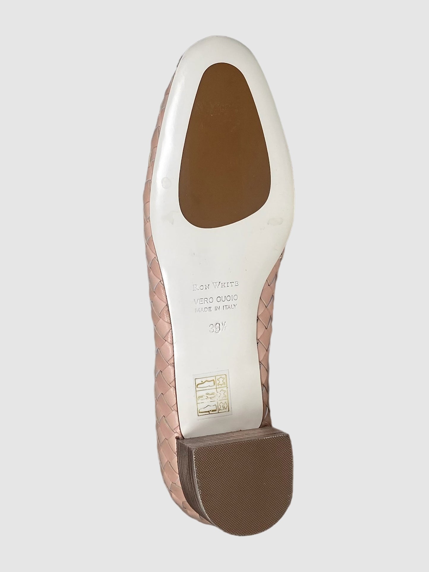 Ron White Weaved Leather Heels - Size 39.5