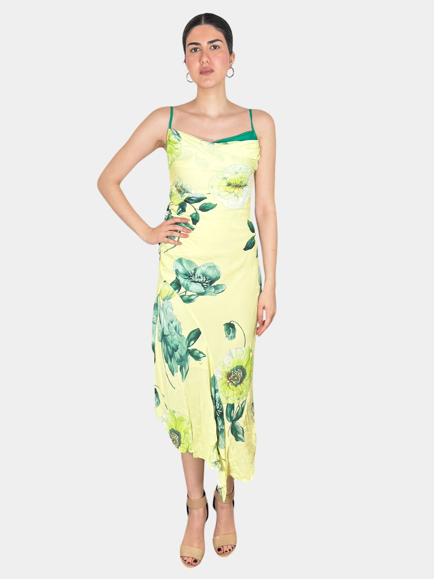 Floral Midi Dress - Size 2