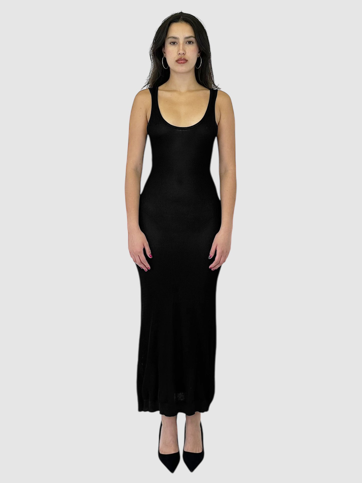Y-3 Knit Three Stripe Maxi Dress - Size Extra Small