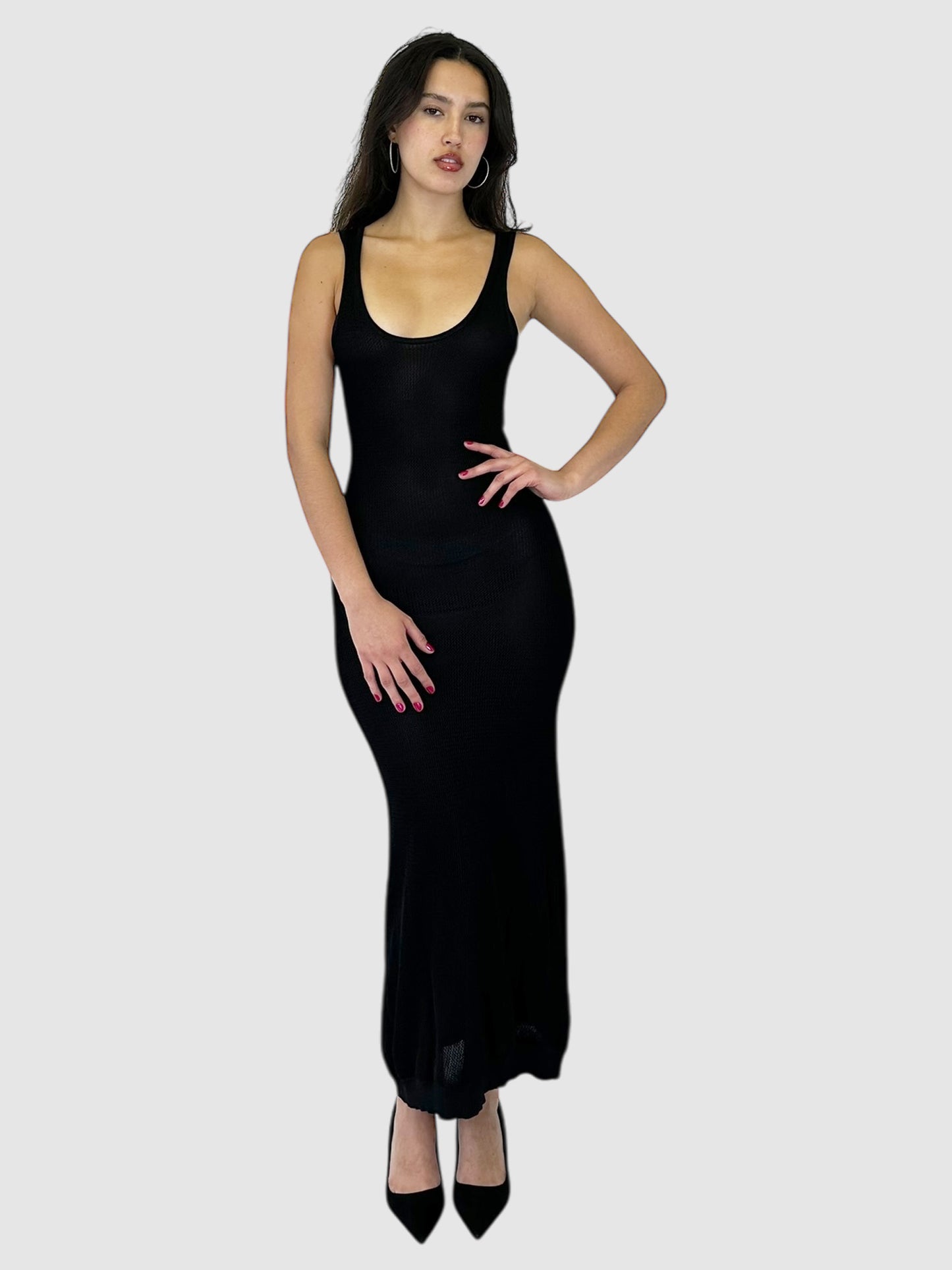 Y-3 Knit Three Stripe Maxi Dress - Size Extra Small