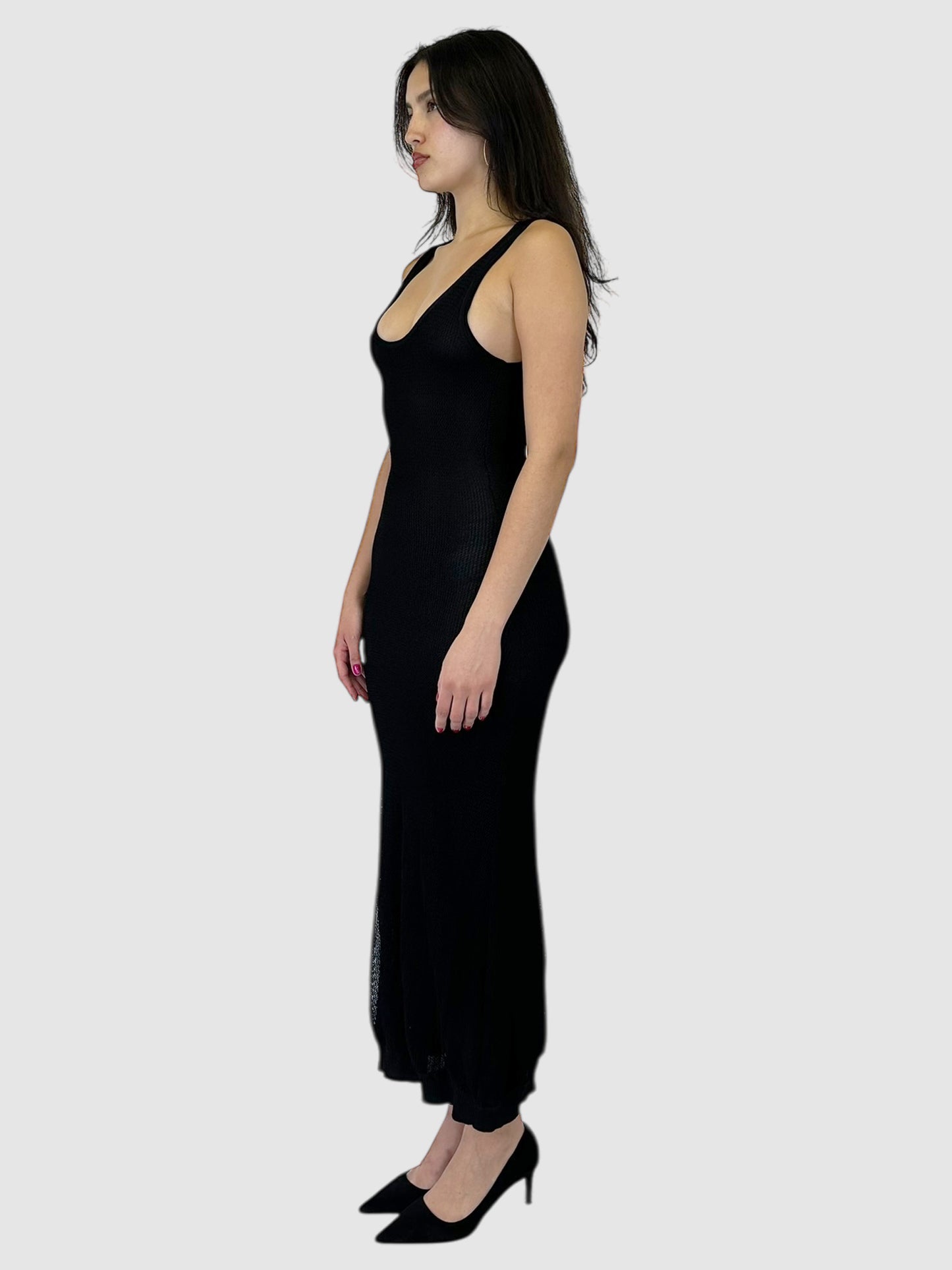 Y-3 Knit Three Stripe Maxi Dress - Size Extra Small