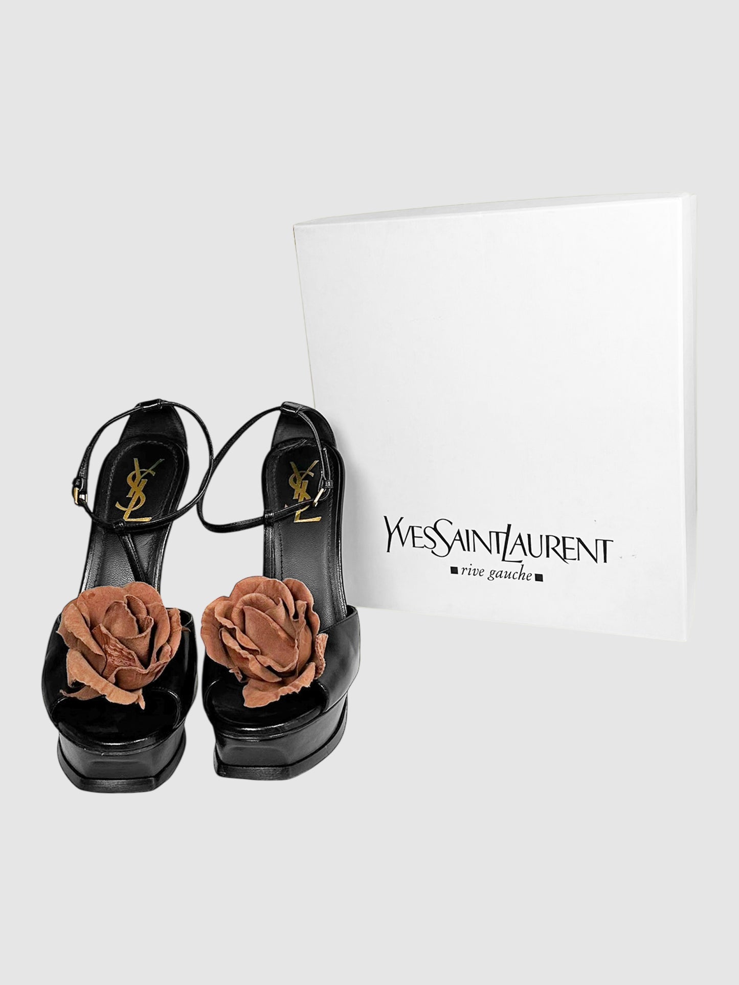 Leather Rose Pumps