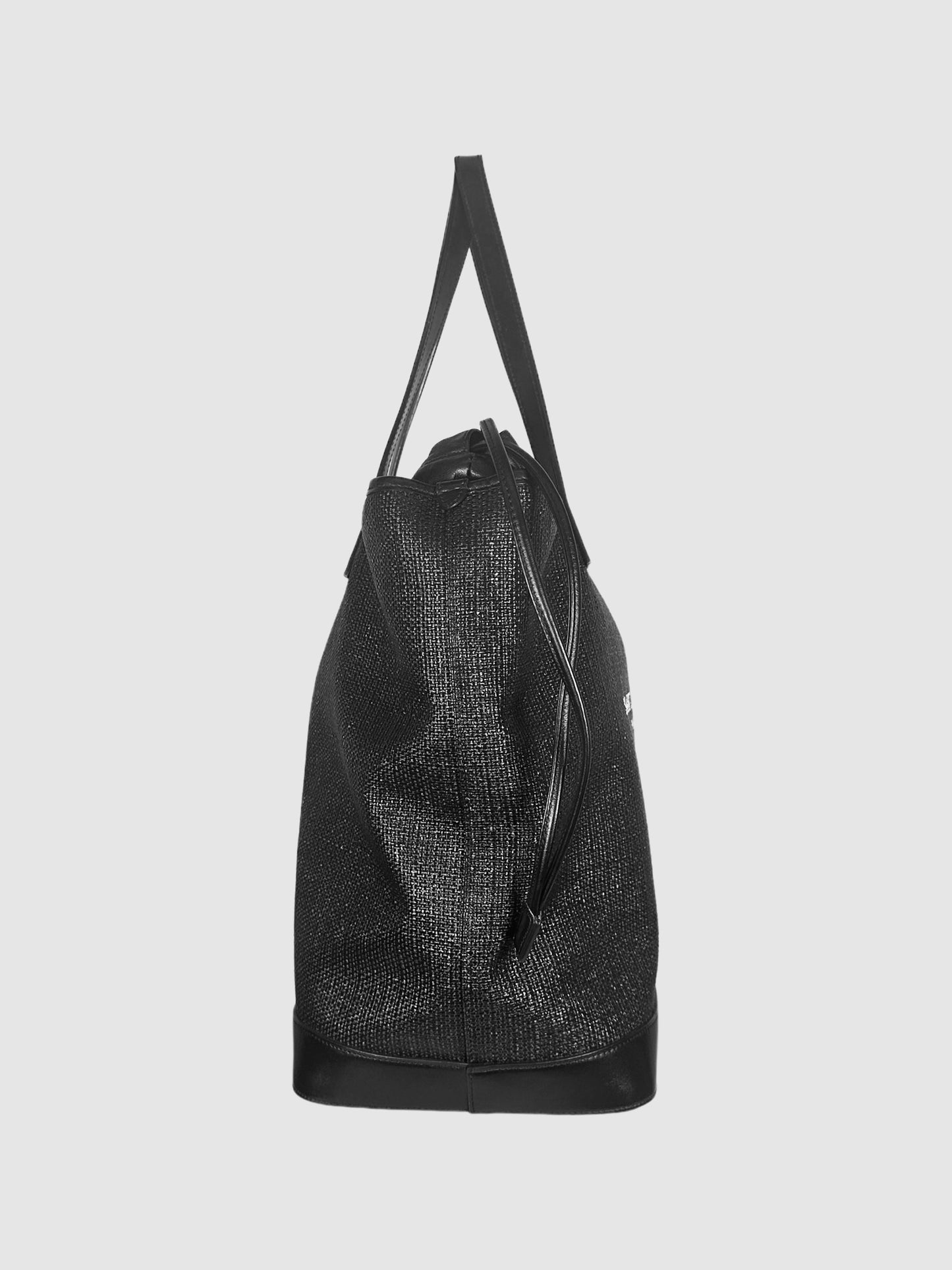 Woven Raffia Teddy Shopping Tote