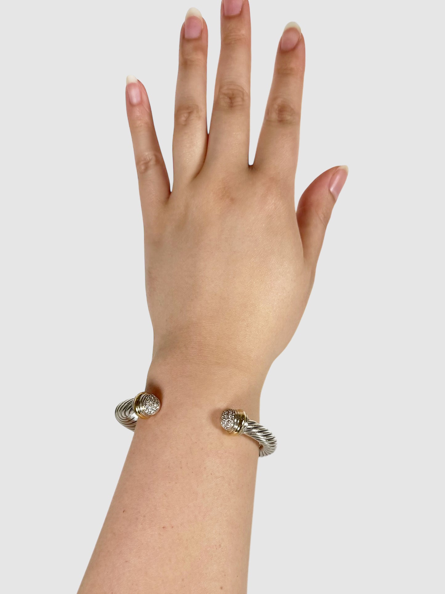 Pavé Diamond Cable Bangle Bracelet