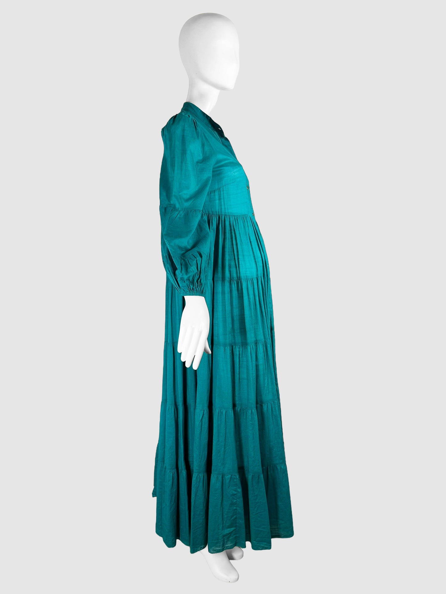 Tiered Button-Up Maxi Dress - Size 1