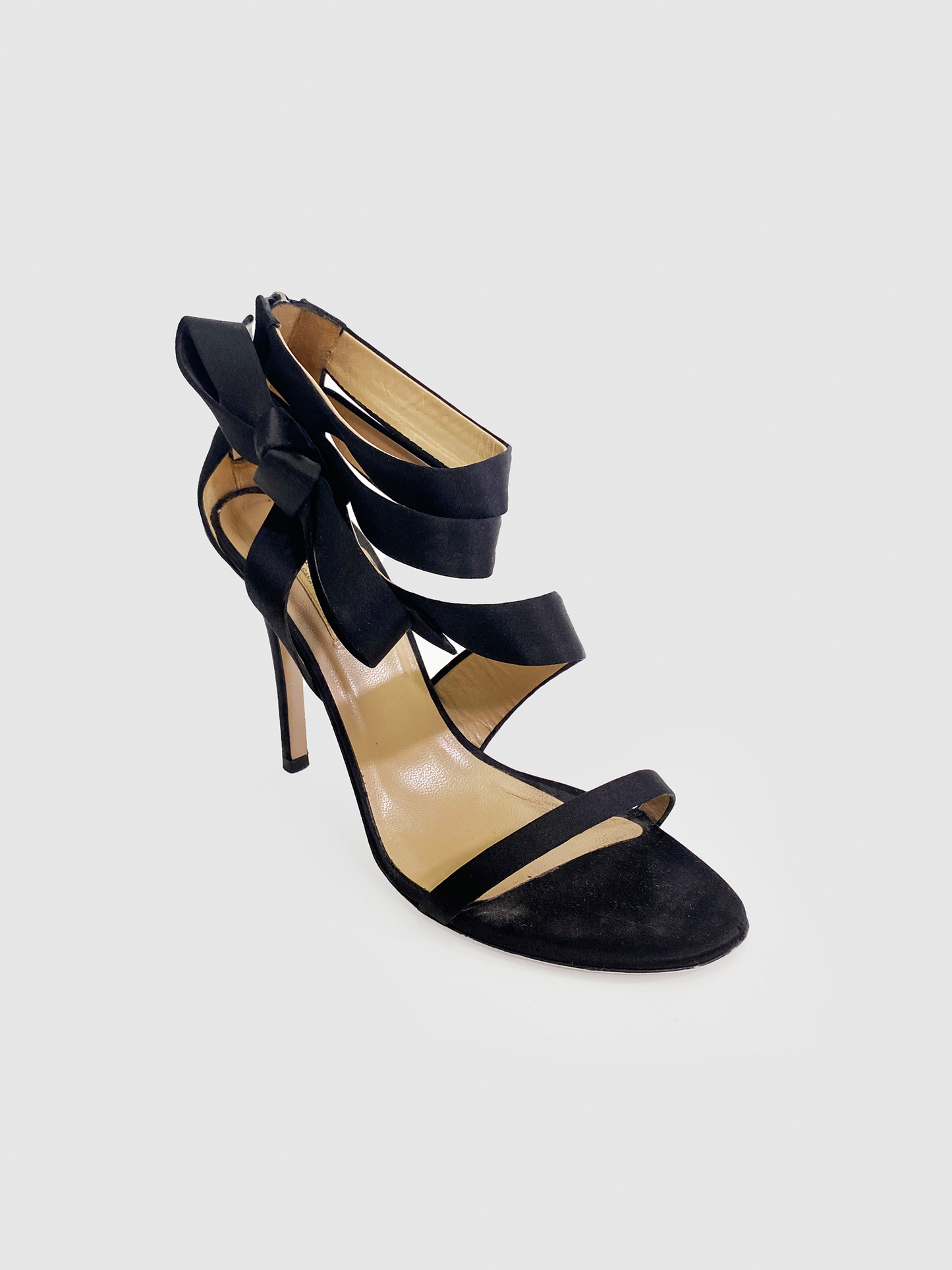 Valentino Black Saint Strap Heel - Size 39