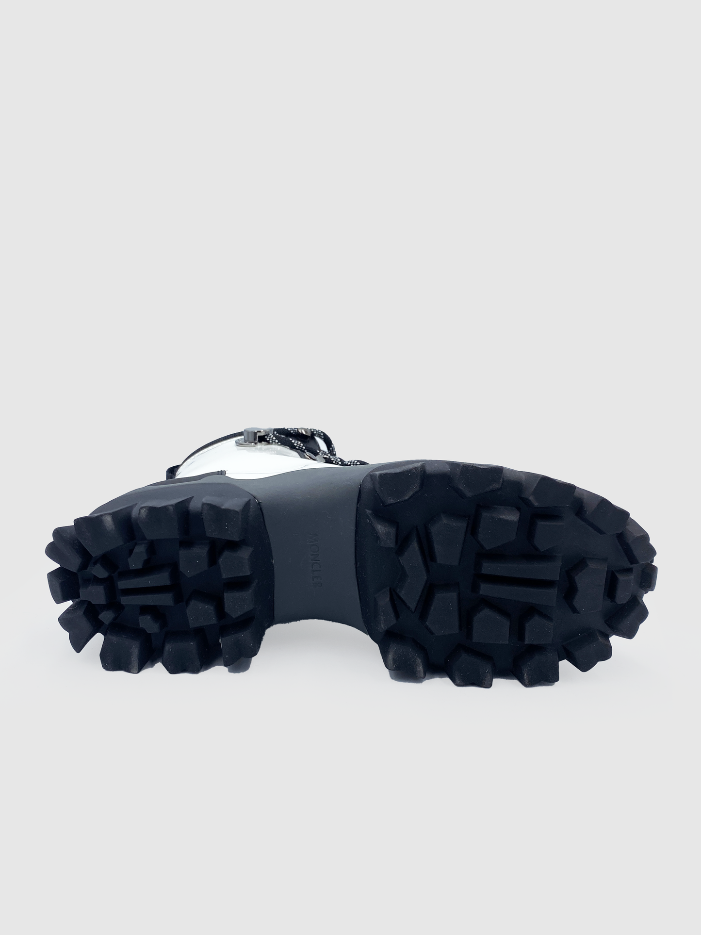 Moncler Black&White Patent Helis Hiking Boots - Size 5