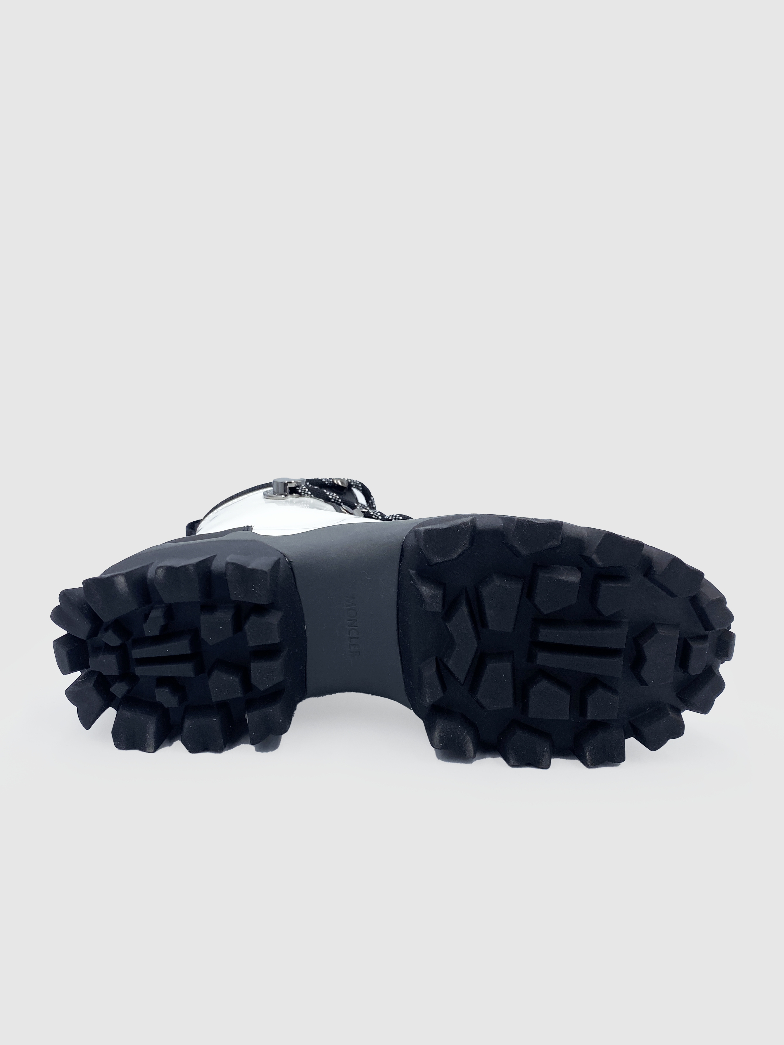 Moncler Black&White Patent Helis Hiking Boots - Size 5