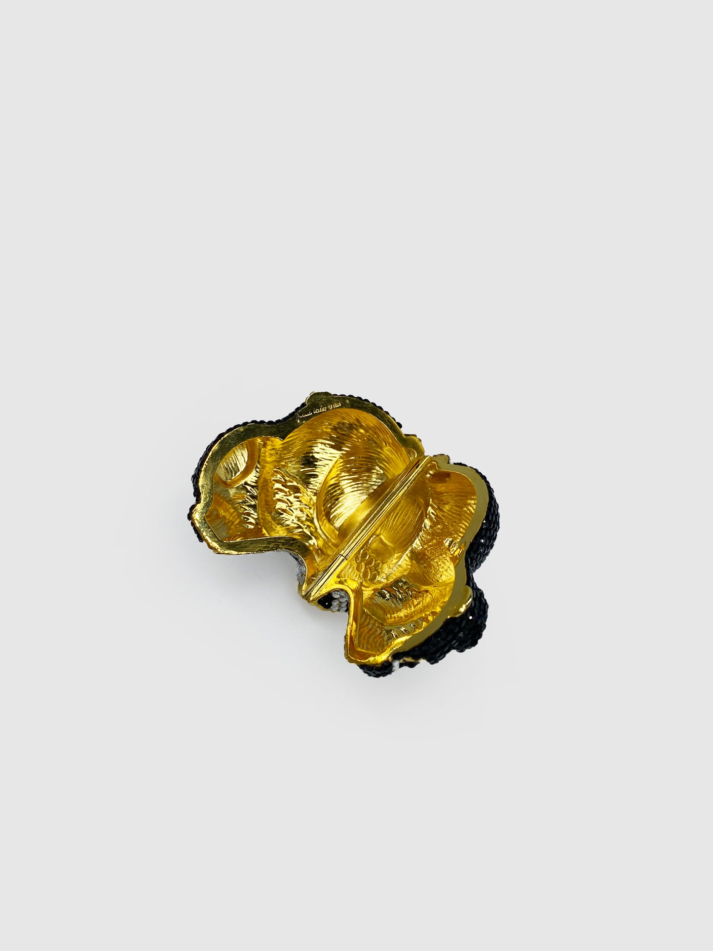 Judith Leiber Black Crystal Mini Dog Box