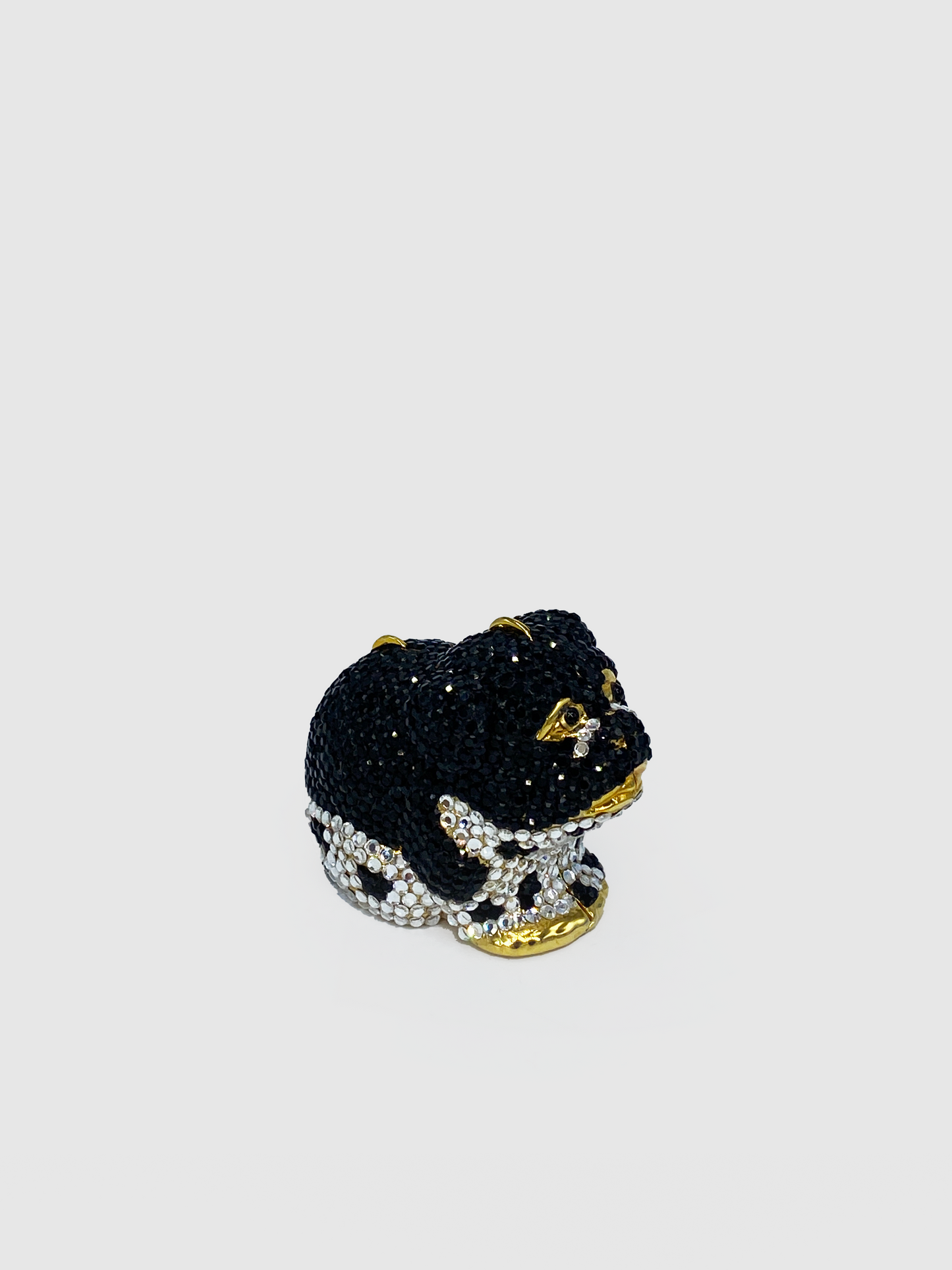 Judith Leiber Black Crystal Mini Dog Box