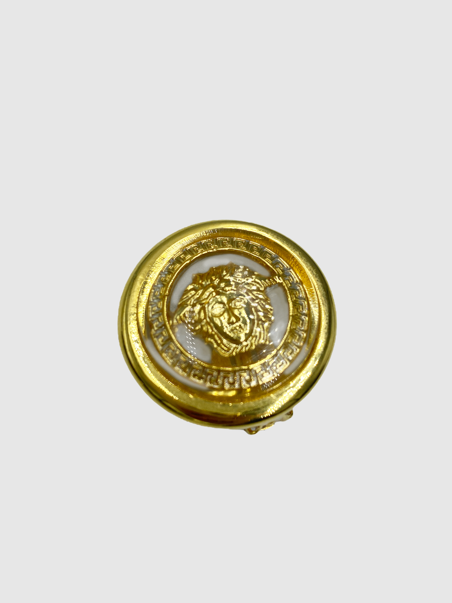 Medusa Circular Clip-On Earrings
