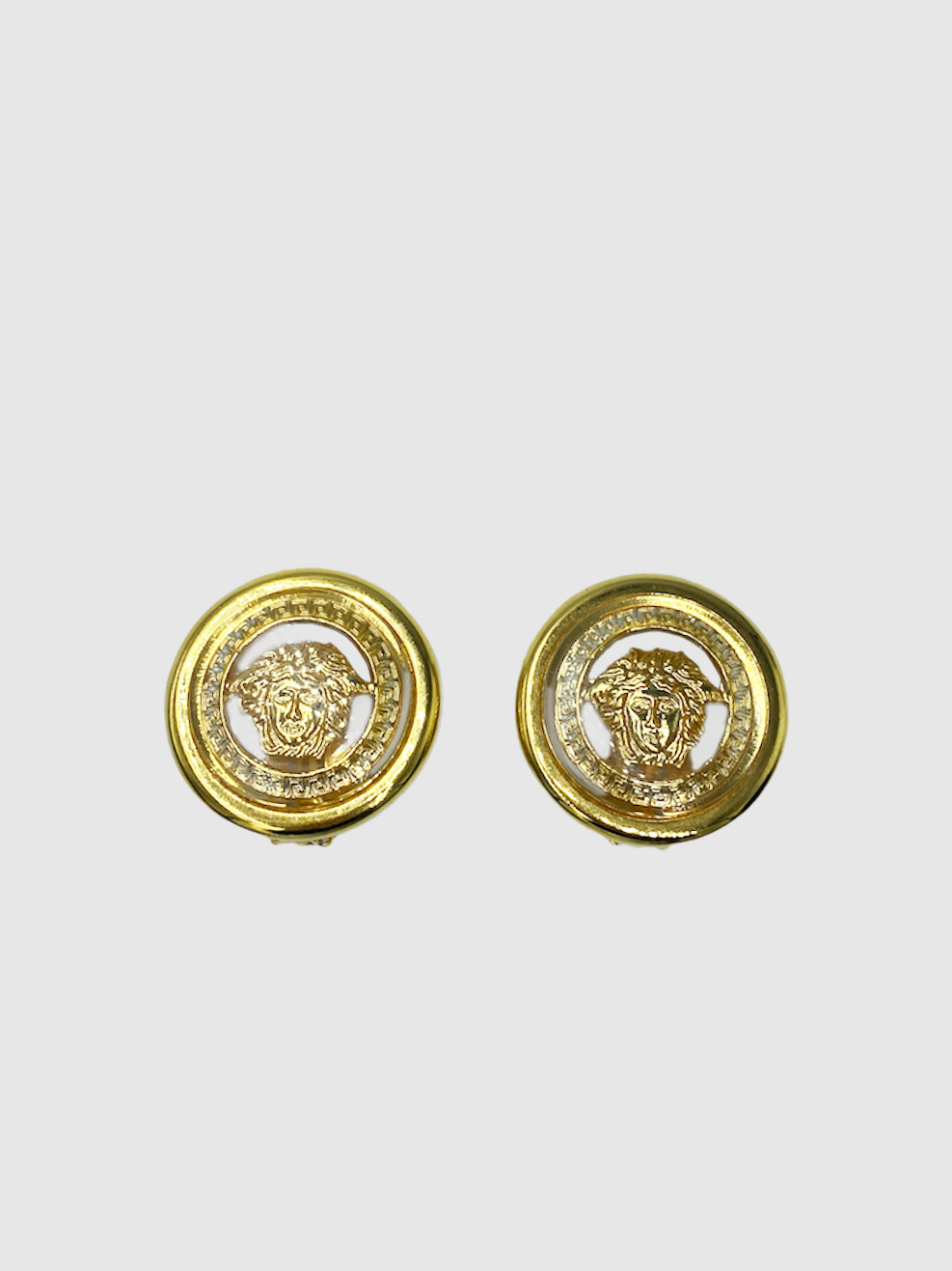 Medusa Circular Clip-On Earrings