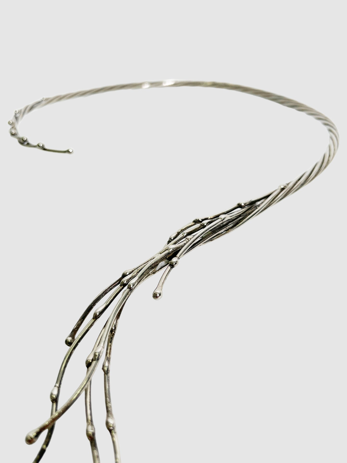 Andrea Pope Silver Twist Sculpted Necklace