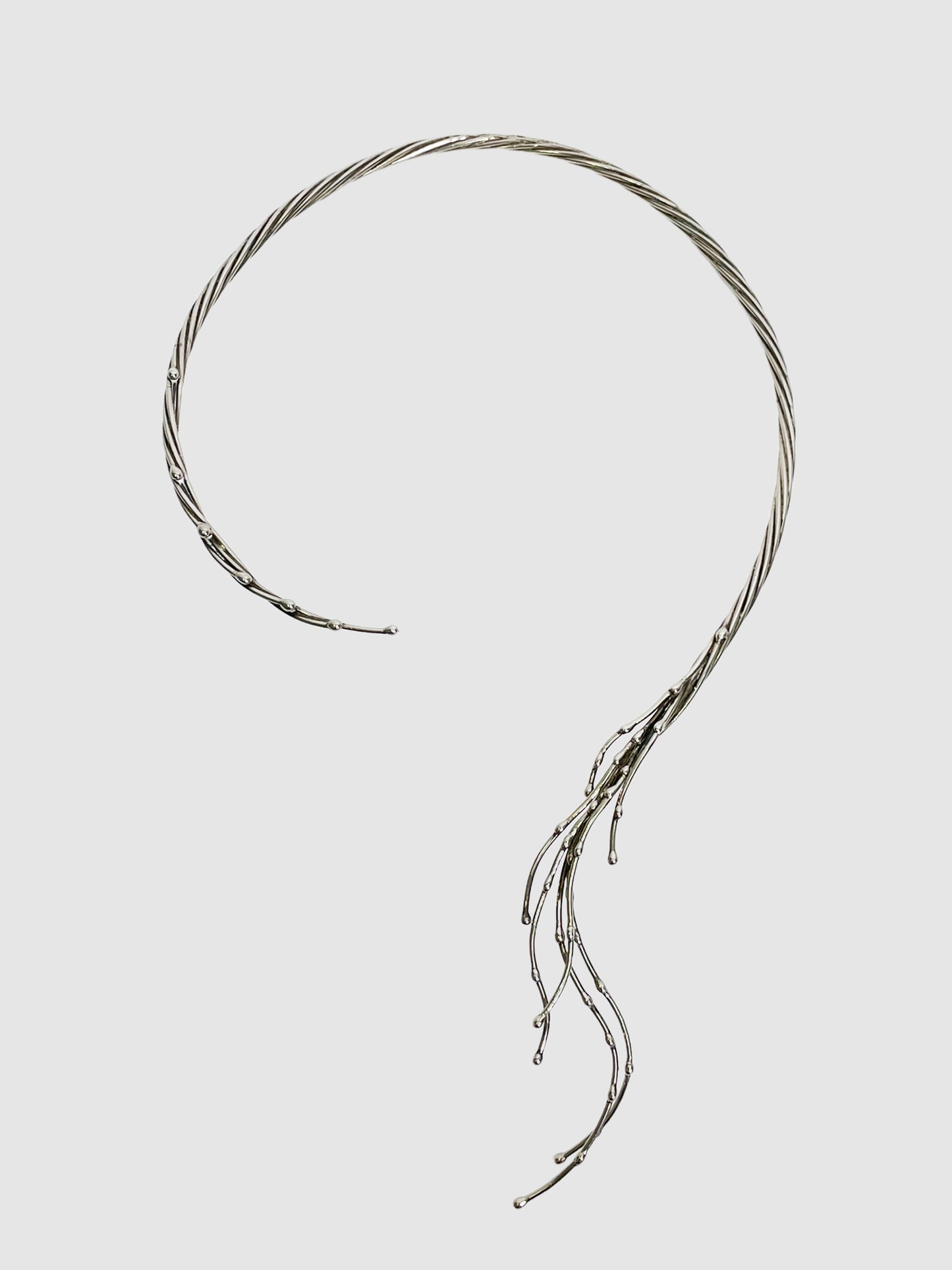 Andrea Pope Silver Twist Sculpted Necklace
