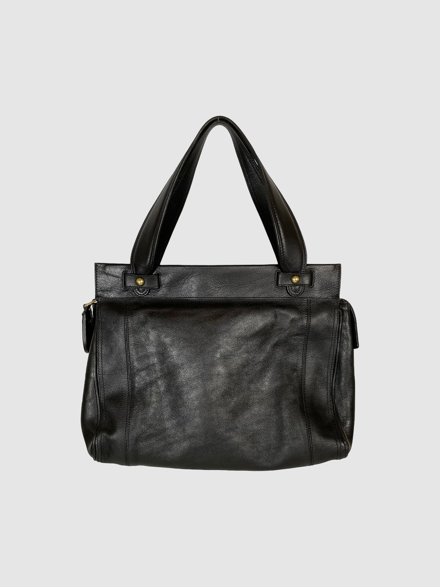 Mulberry Leather Tote Bag