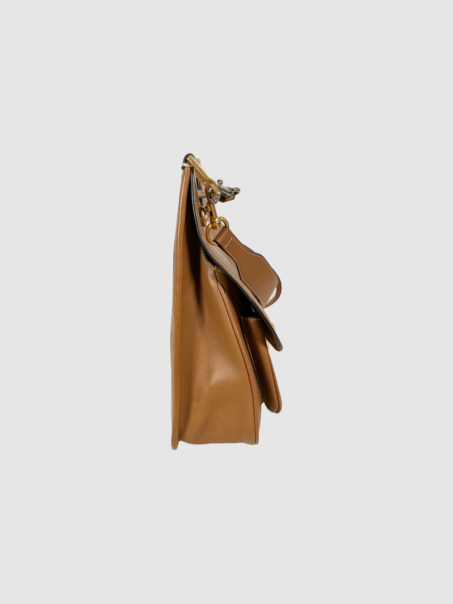 Tory Burch Leather Saddle Bag Crossbody