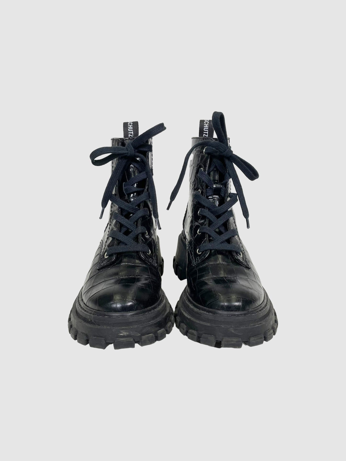 Schutz Lug Sole Combat Boots - Size 7
