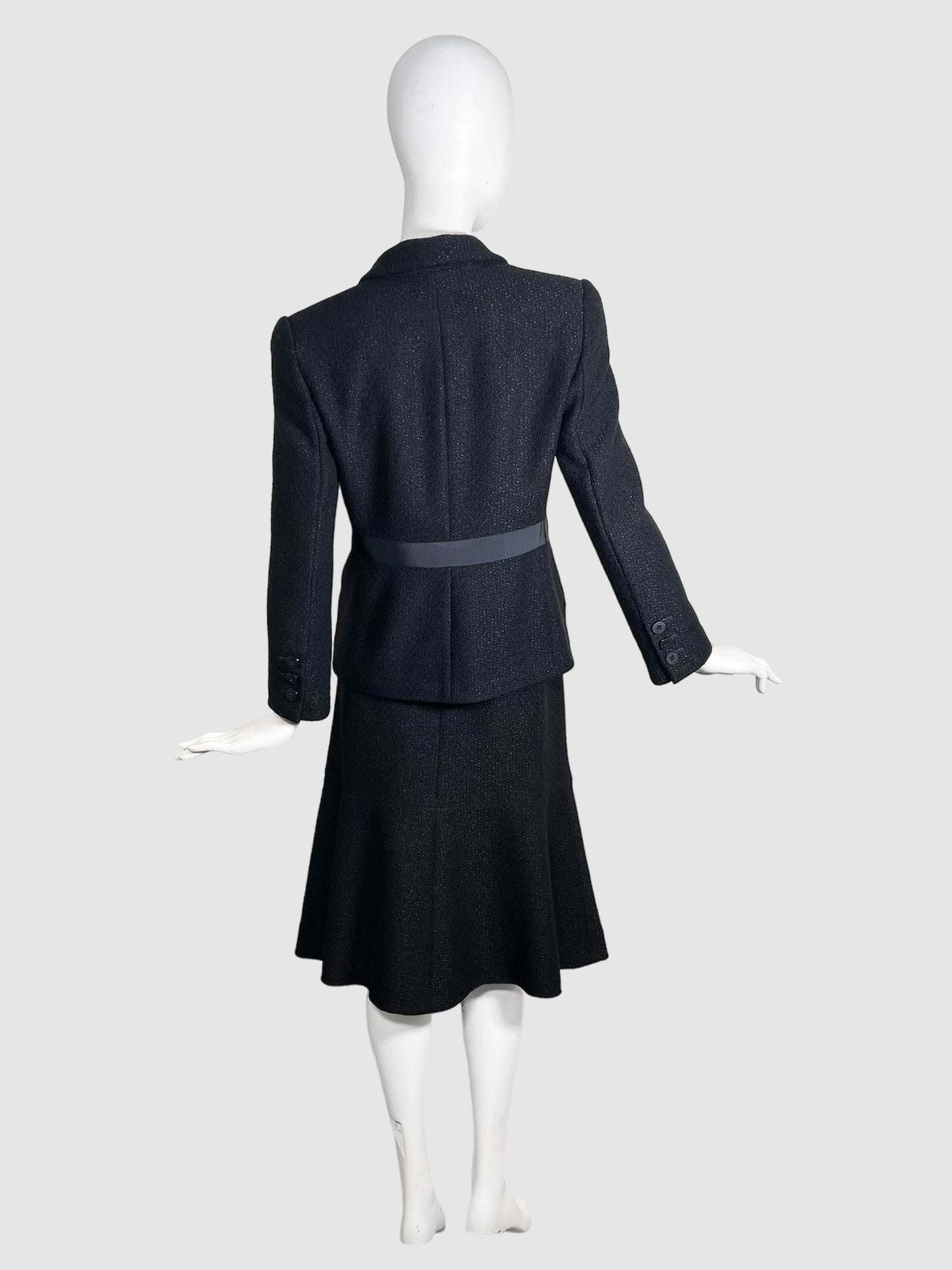 Vintage Chanel Black Tweed 2-piece set - Size 38
