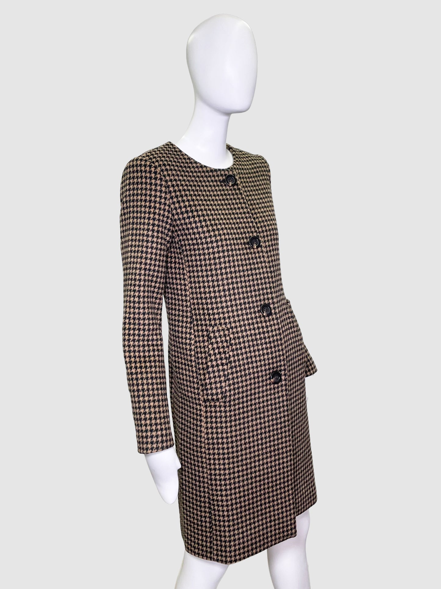 Ann Taylor Houndstooth Print Coat - Size XXS