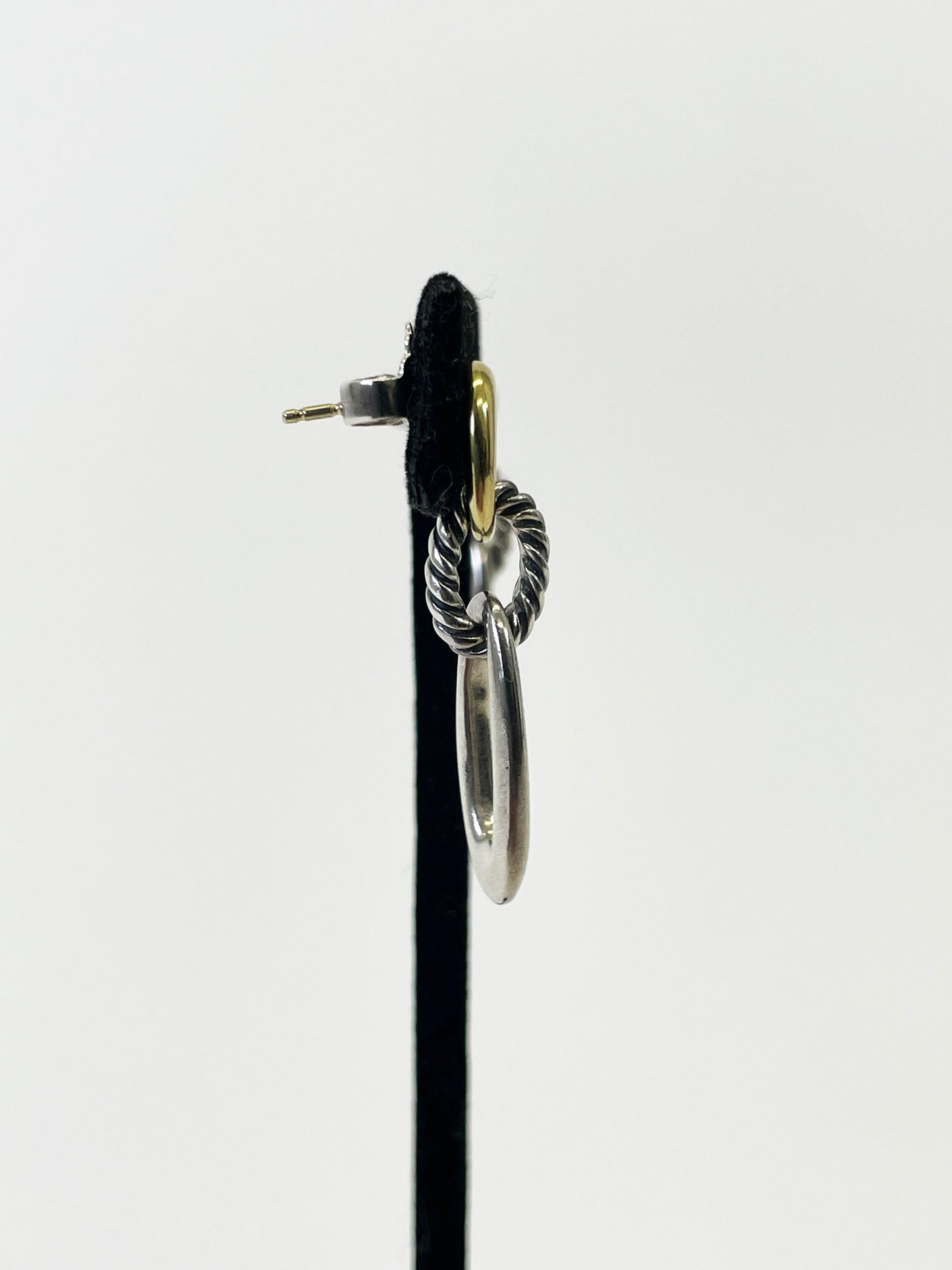 David Yurman Two-Tone Oval Link Drop Earrings - Second Nature Boutique