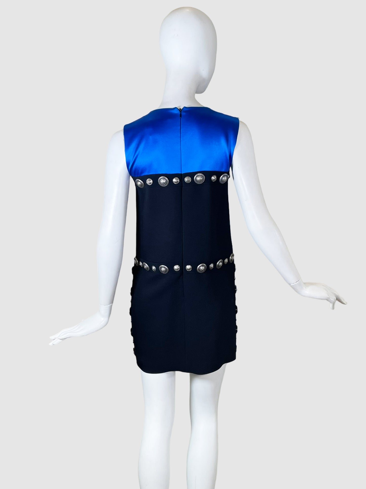 Sleeveless Colourblock Mini Dress - Size 40
