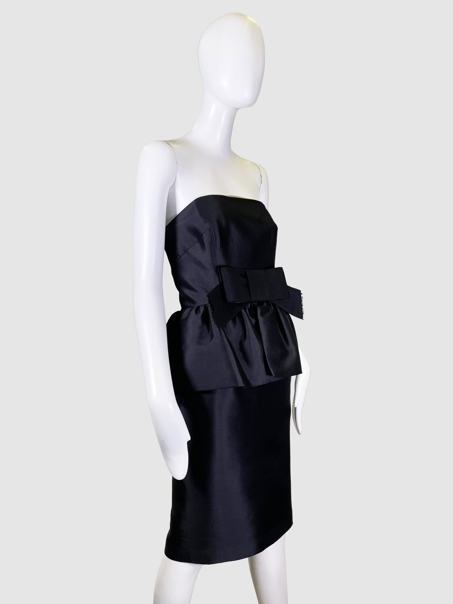 Wayne Clark Bustier Bow Cocktail Dress - Size 8