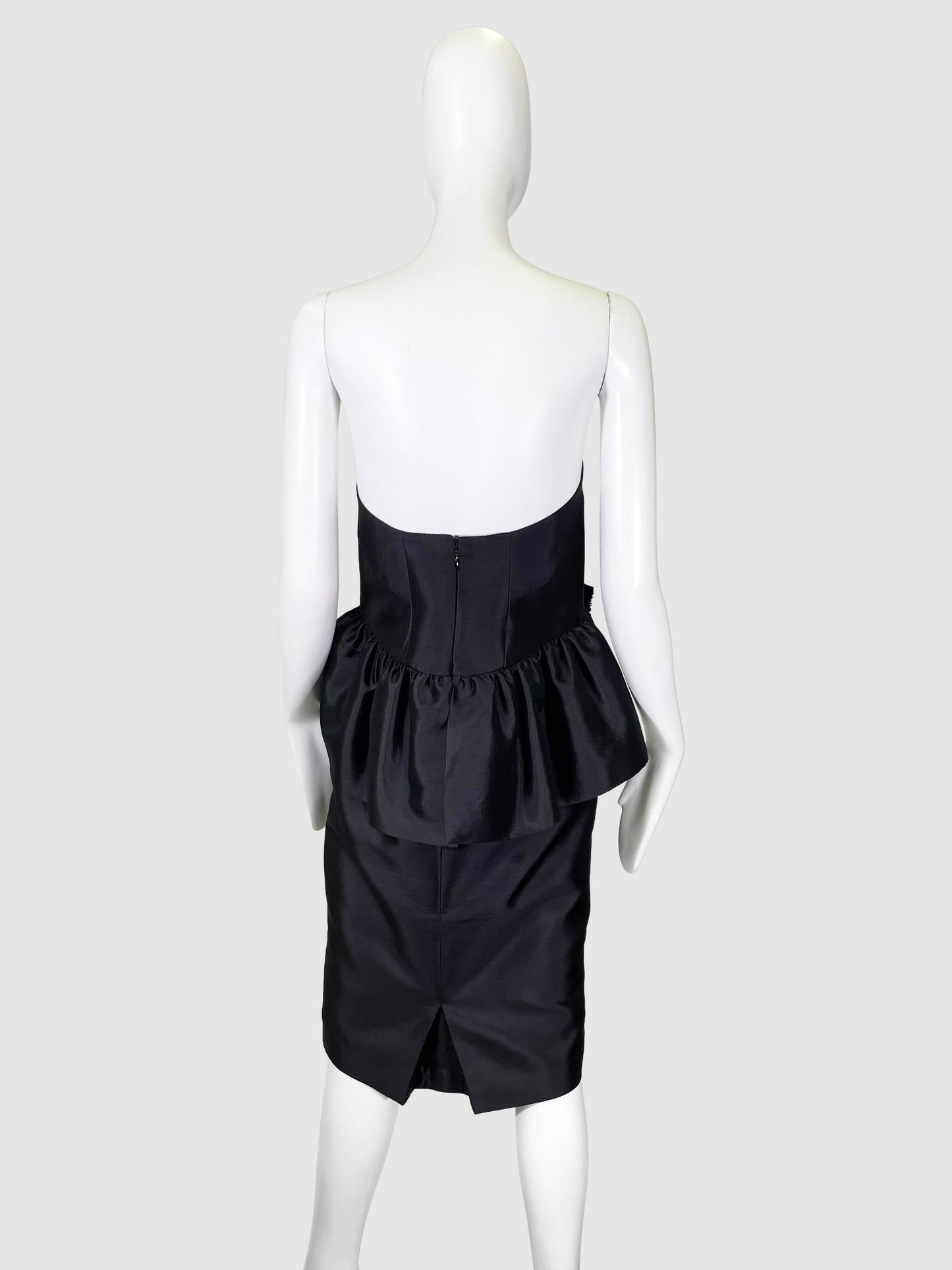 Wayne Clark Bustier Bow Cocktail Dress - Size 8