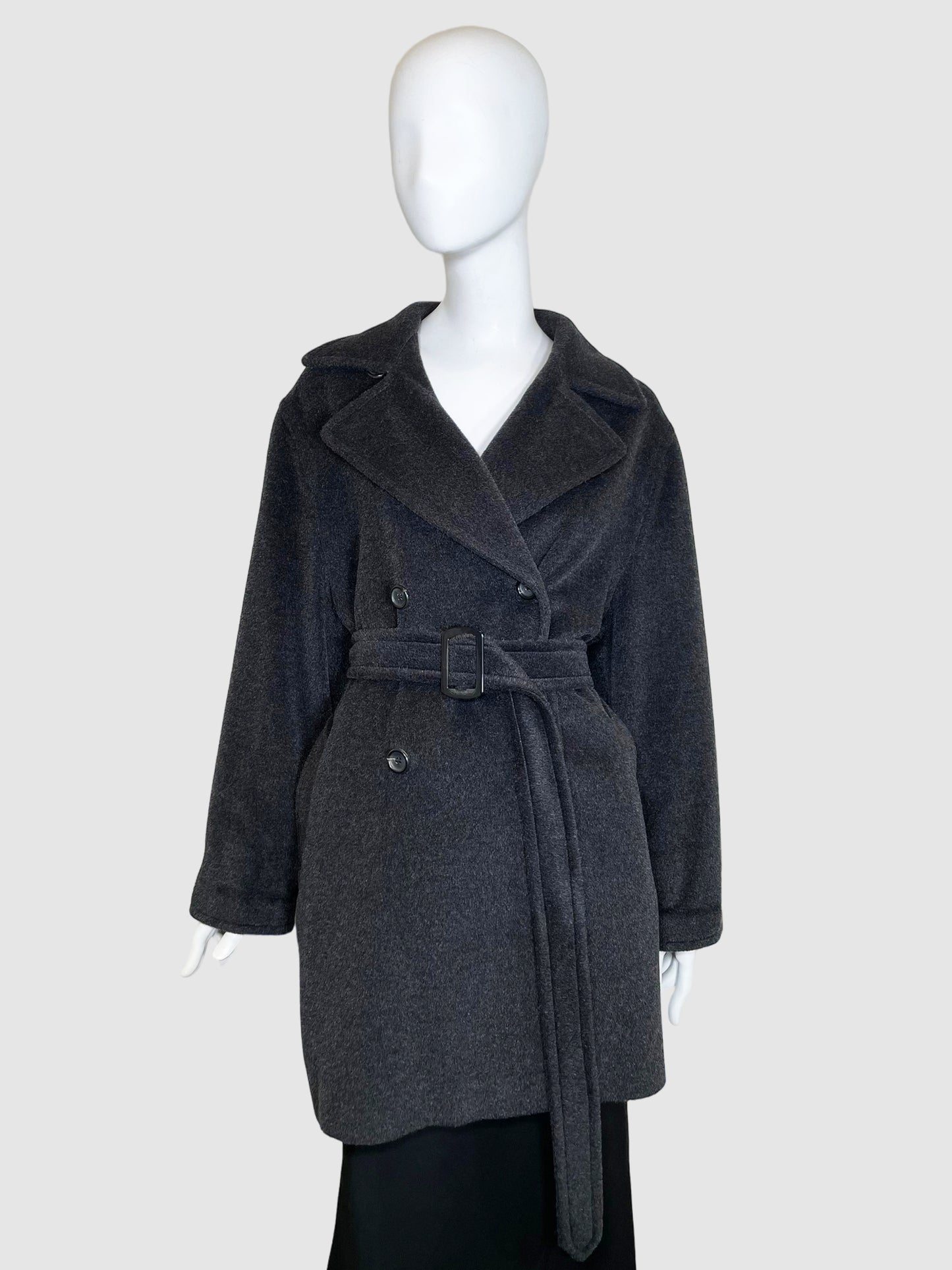 Marella Mohair Belted Coat - Size 8