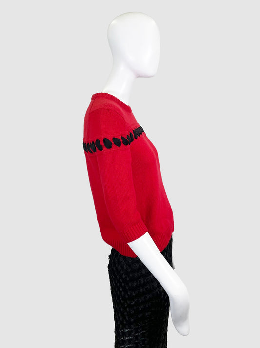 Cashmere Ribbon Stitch Sweater - Size 40