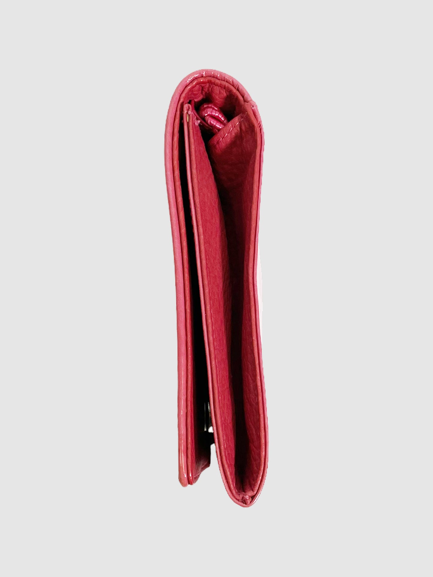 Fendi Mini Coral Patent Leather Purse