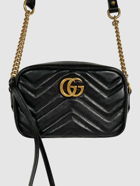 Gucci Matelasse GG Marmont Chain Mini Shoulder Bag