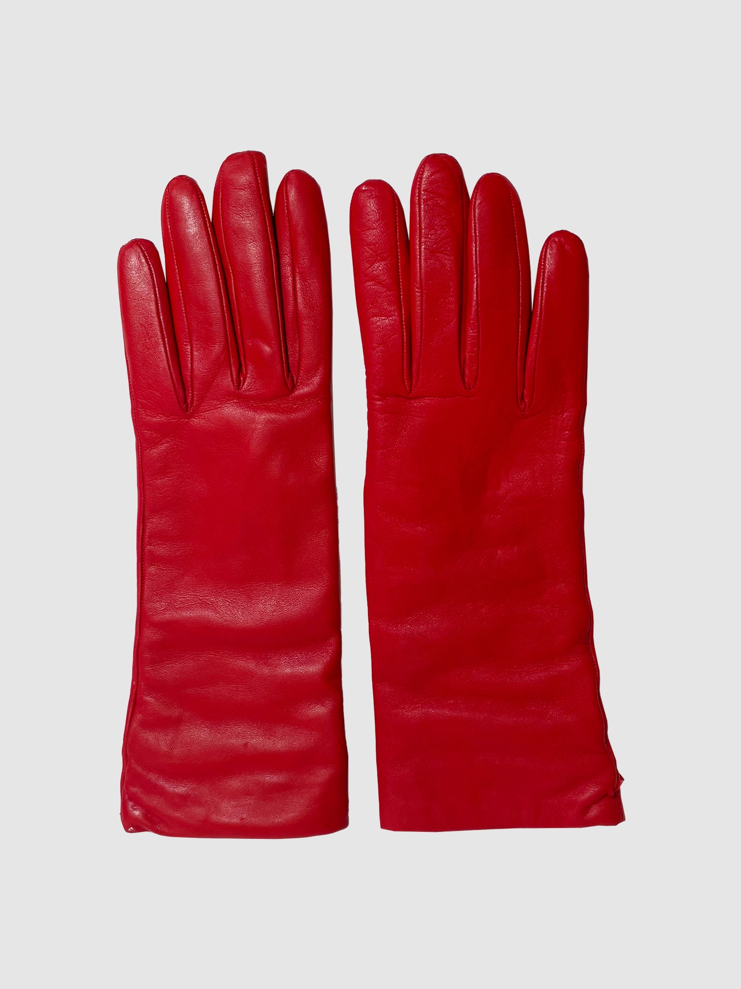 Saks Fifth Avenue Red Leather Gloves - Size 7.5