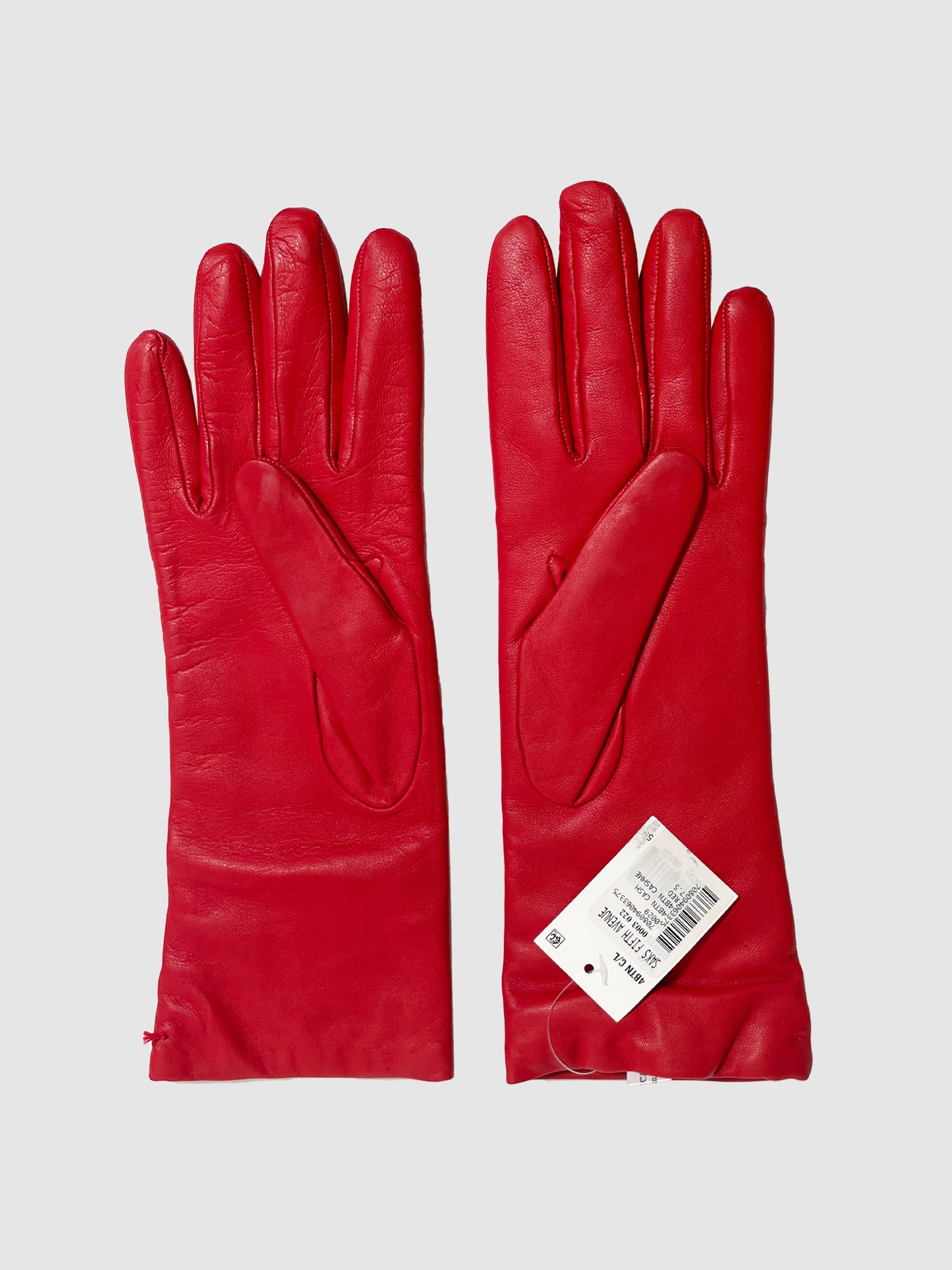 Saks Fifth Avenue Red Leather Gloves - Size 7.5