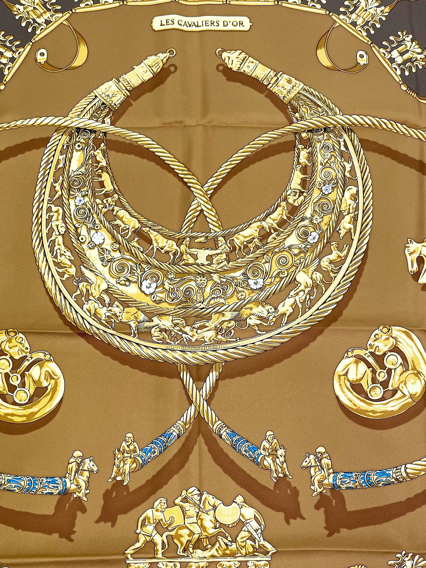 1975 "Les Cavaliers D'or" Silk Scarf