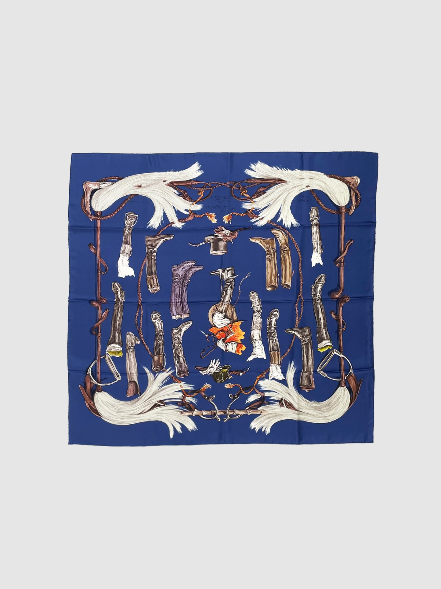 1962 "A Propos de Bottes" Silk Scarf