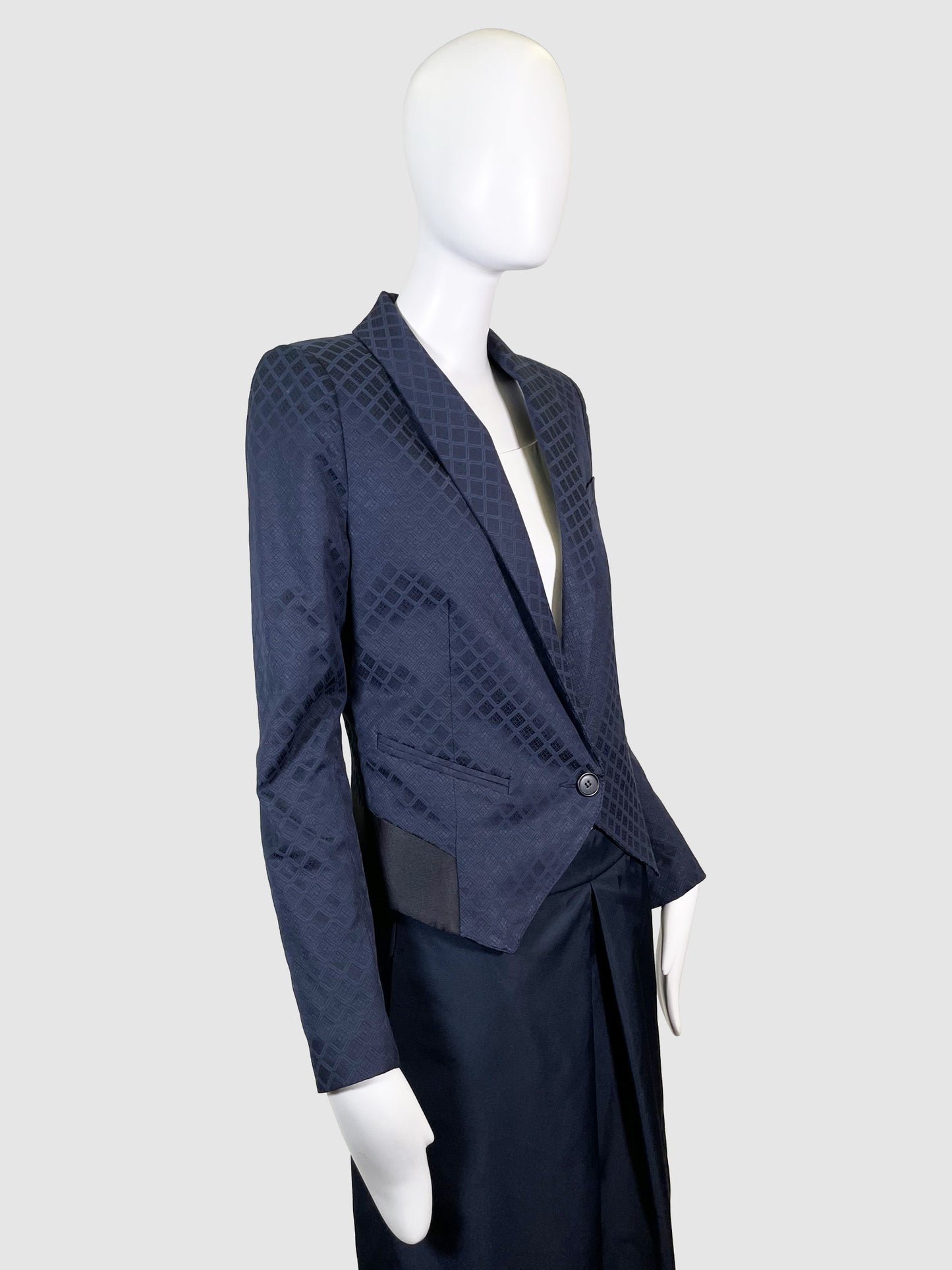 Smythe Check Print Blazer - Size 4