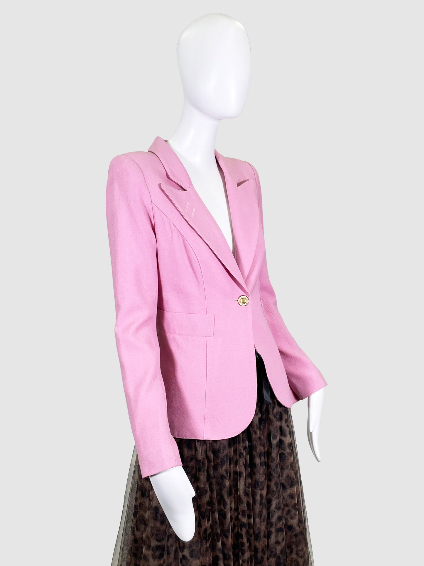 Smythe Pink Wool Blazer - Size 6