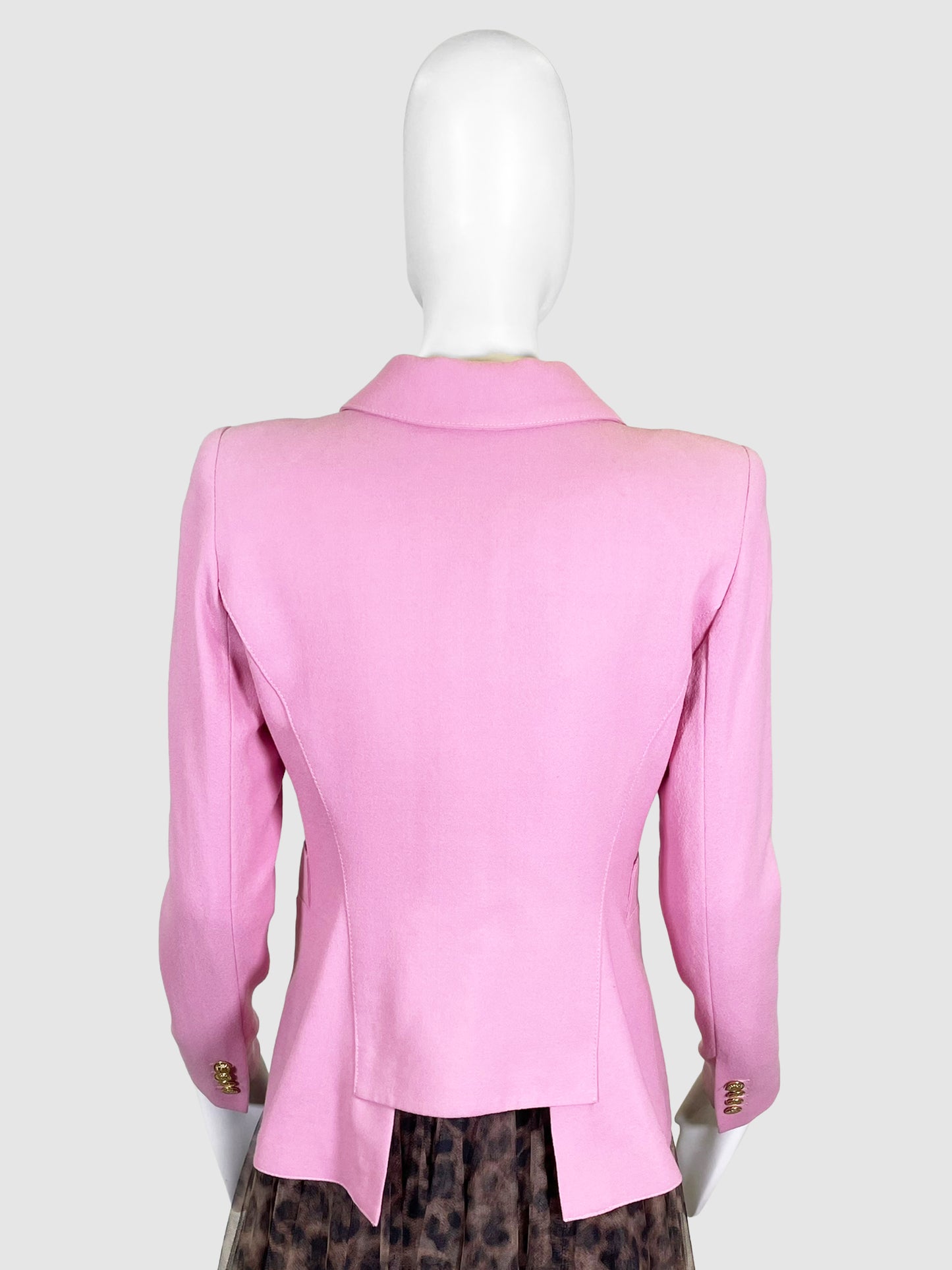 Smythe Pink Wool Blazer - Size 6