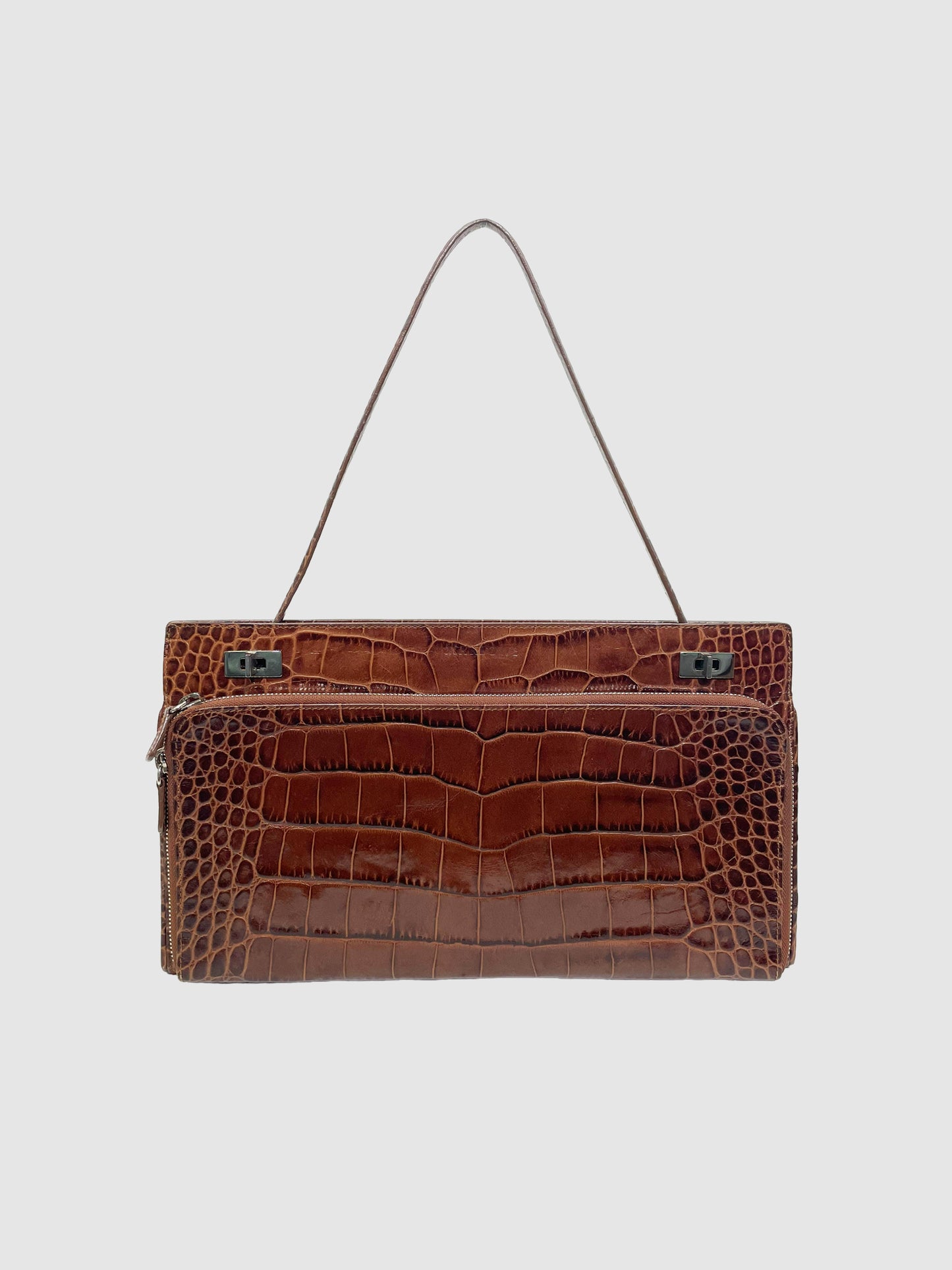 Marlowe Embossed Leather Shoulder Bag