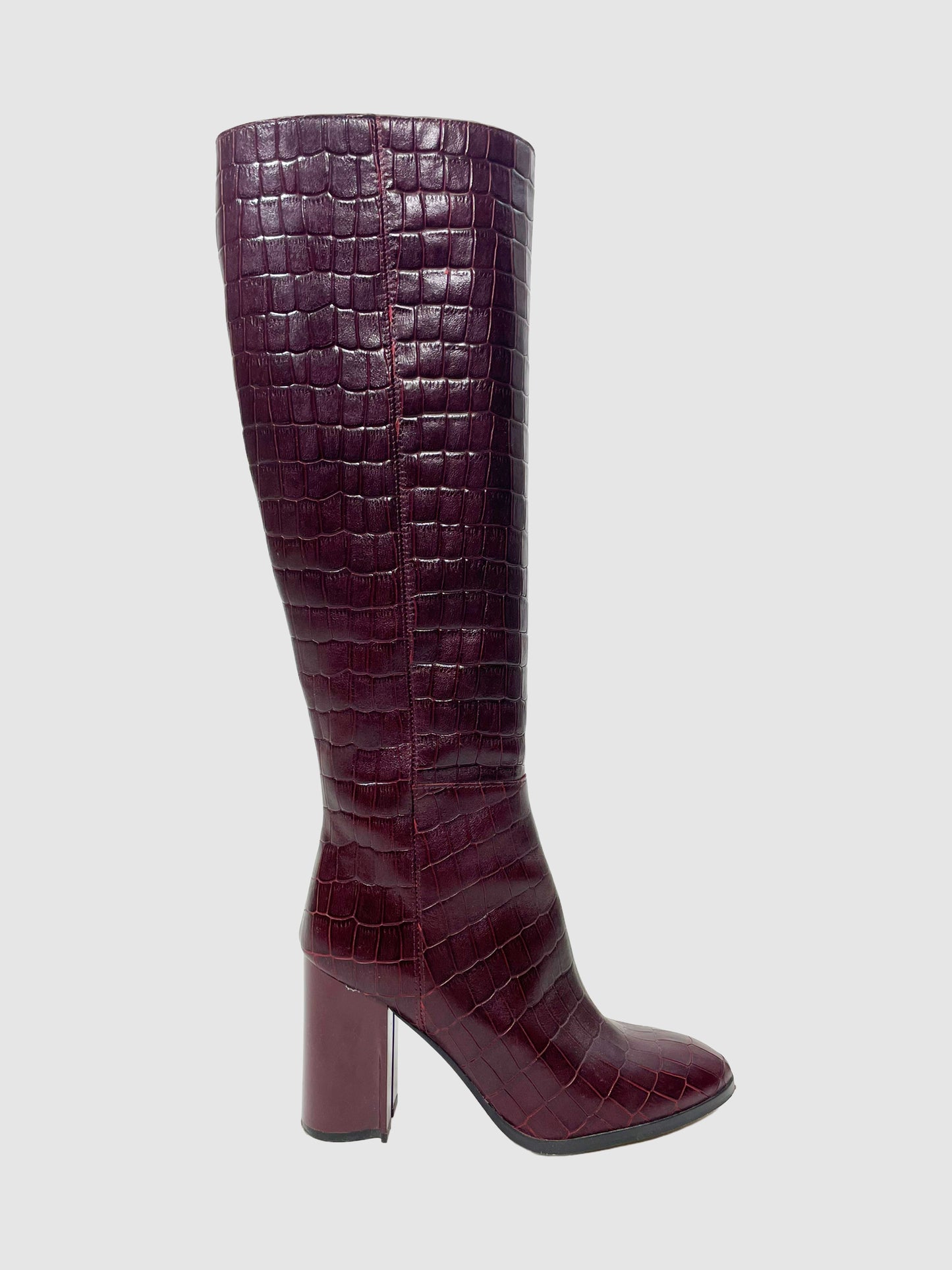 Tall Reptile Print Boots - Size 6.5