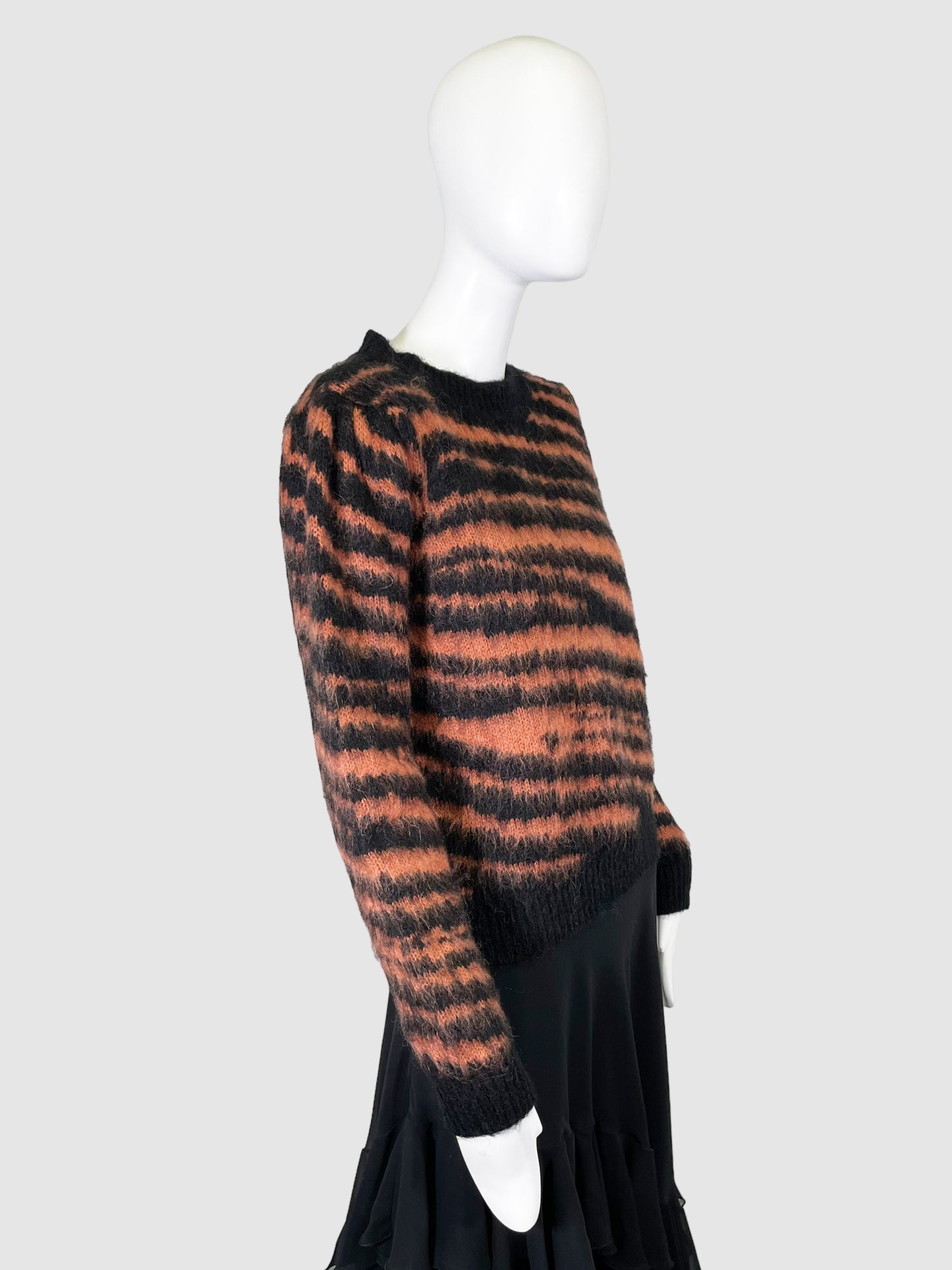 Sandro Striped Mohair Sweater - Size 2