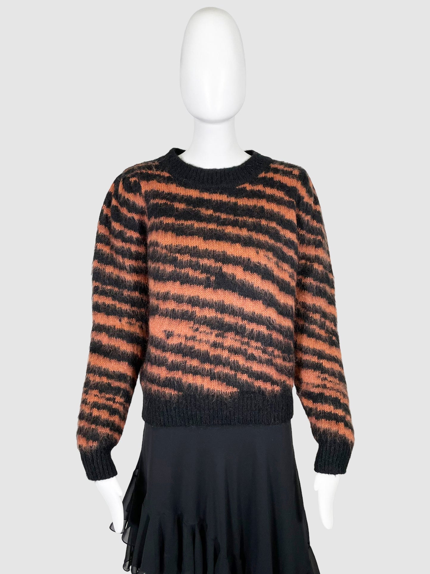 Sandro Striped Mohair Sweater - Size 2