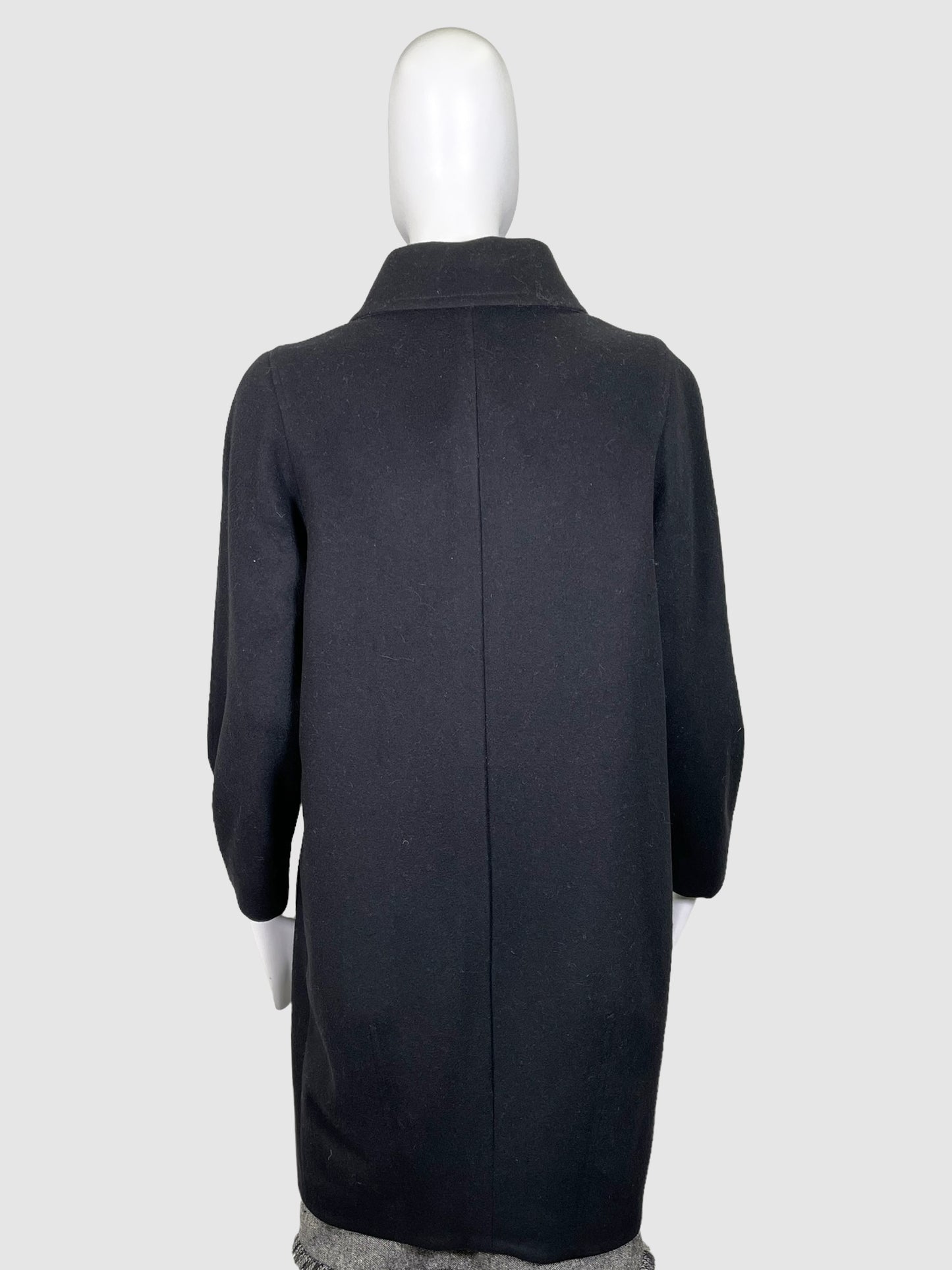 Mid-Length Wool Coat - Size 8