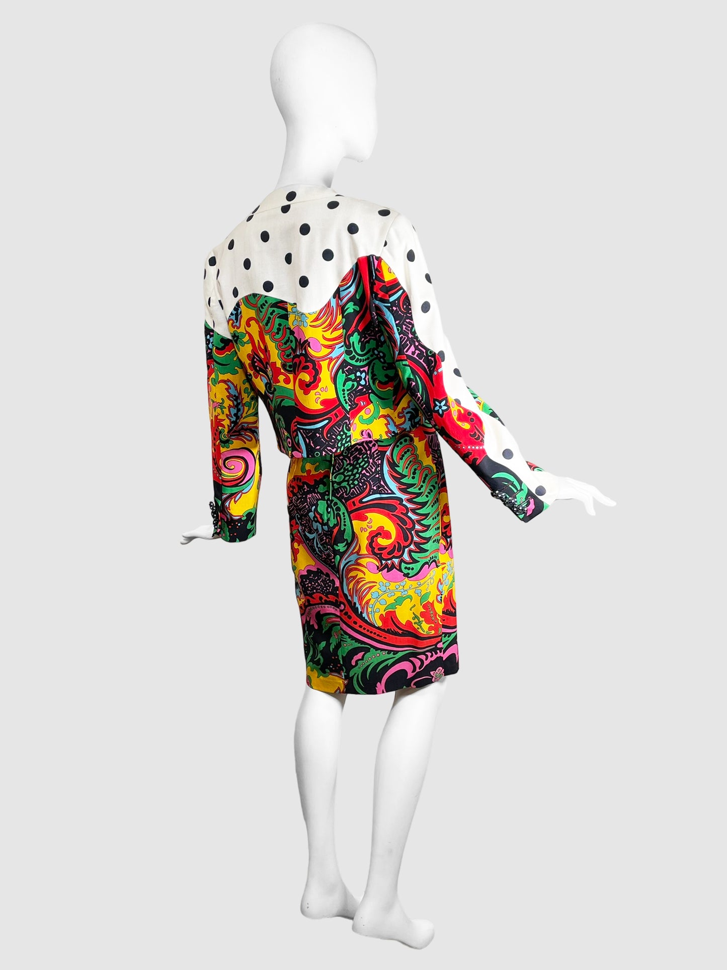 Moschino Abstract Print Skirt and Jacket Set - Size 6/8