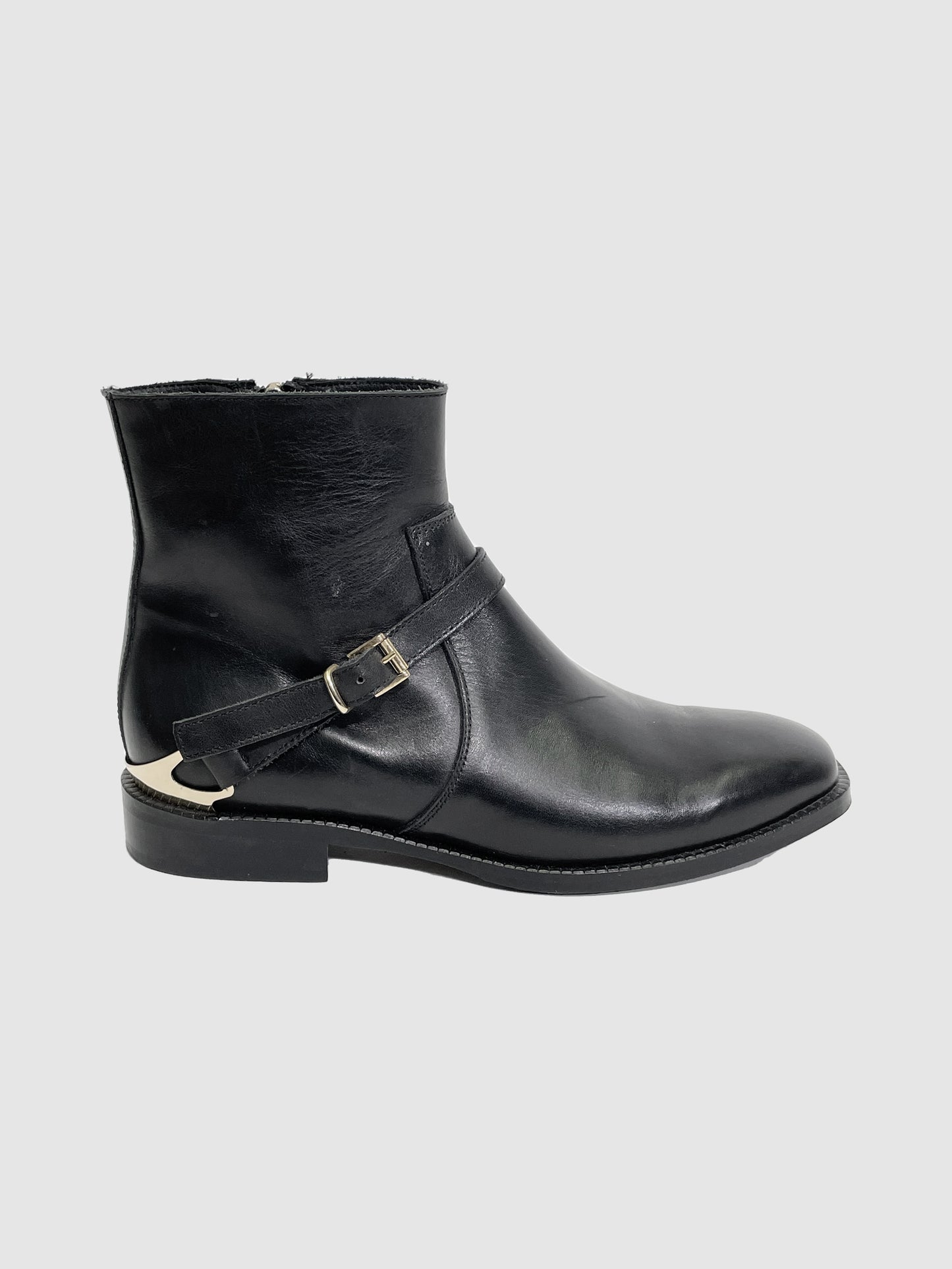 Leather Ankle Boots - Size 37