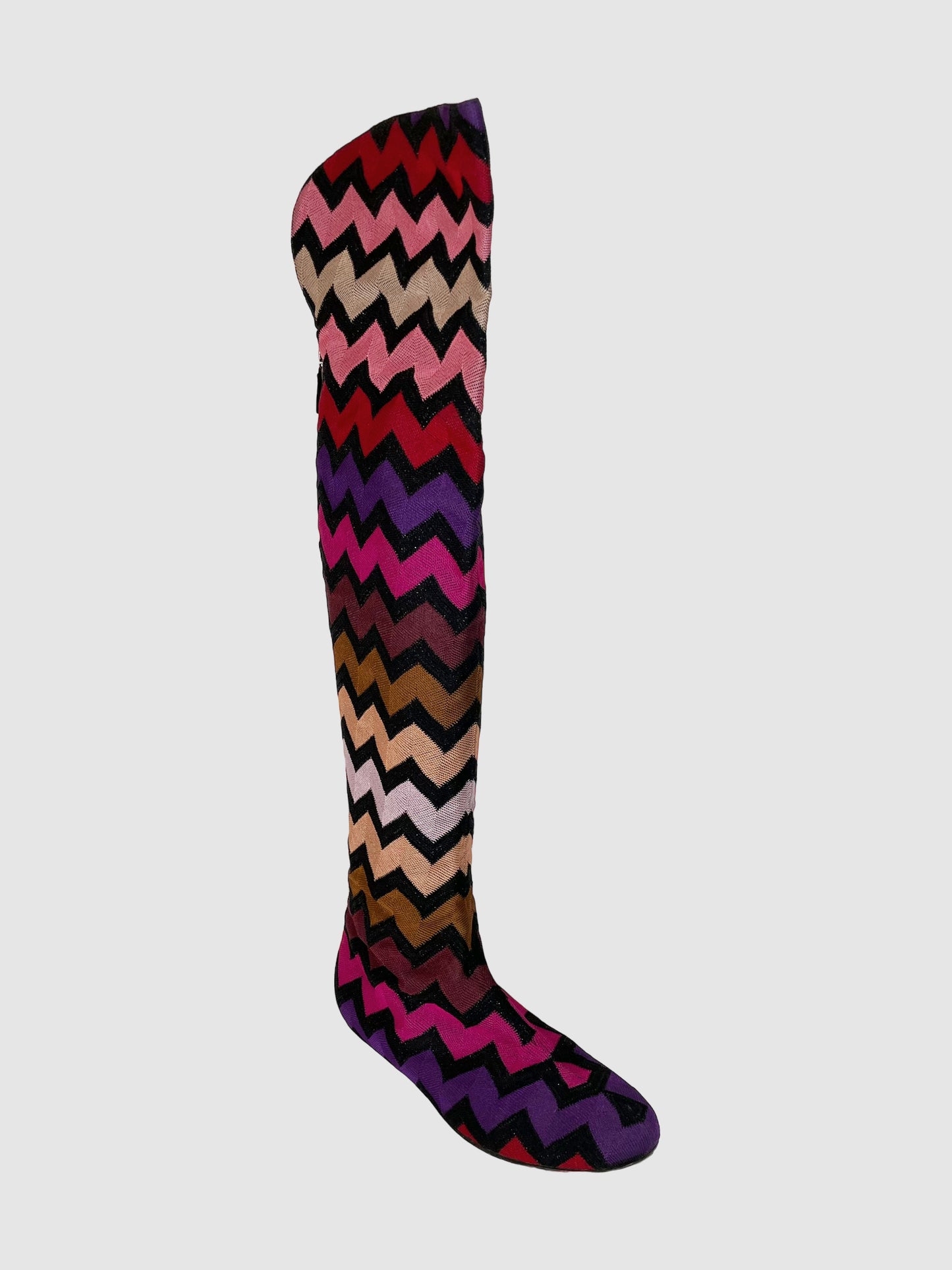 Missoni Chevron Print Over-the-Knee Boots - Size 39