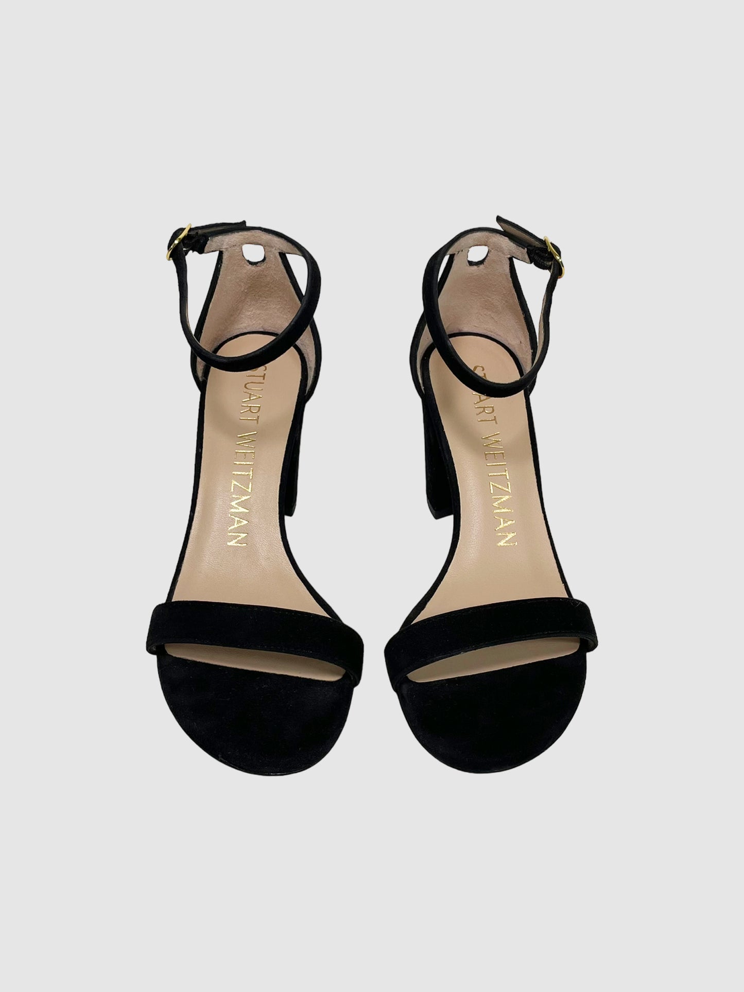 Stuart Weitzman Chunky Heel Sandals - Size 5